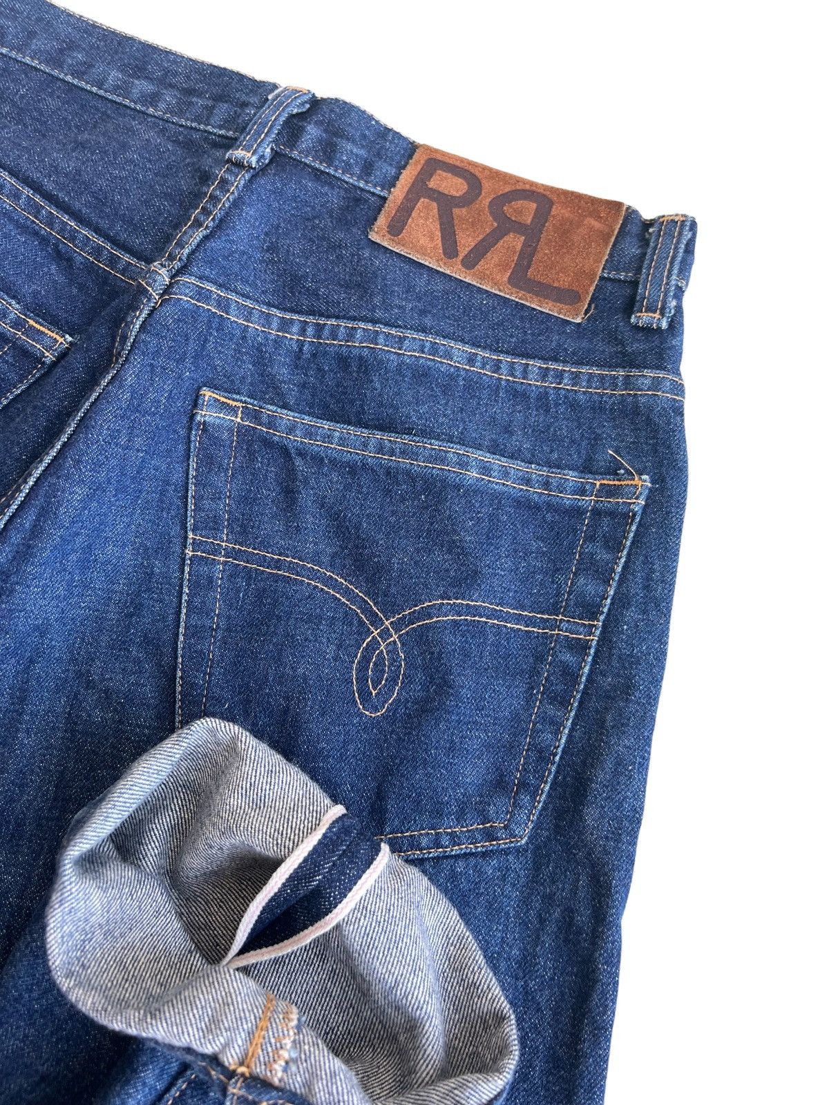 RRL Ralph Lauren 1980s Double RL RRL 🇺🇸 Regular Fit Baggy Selvaged Denim Size US 29 - 2 Thumbnail