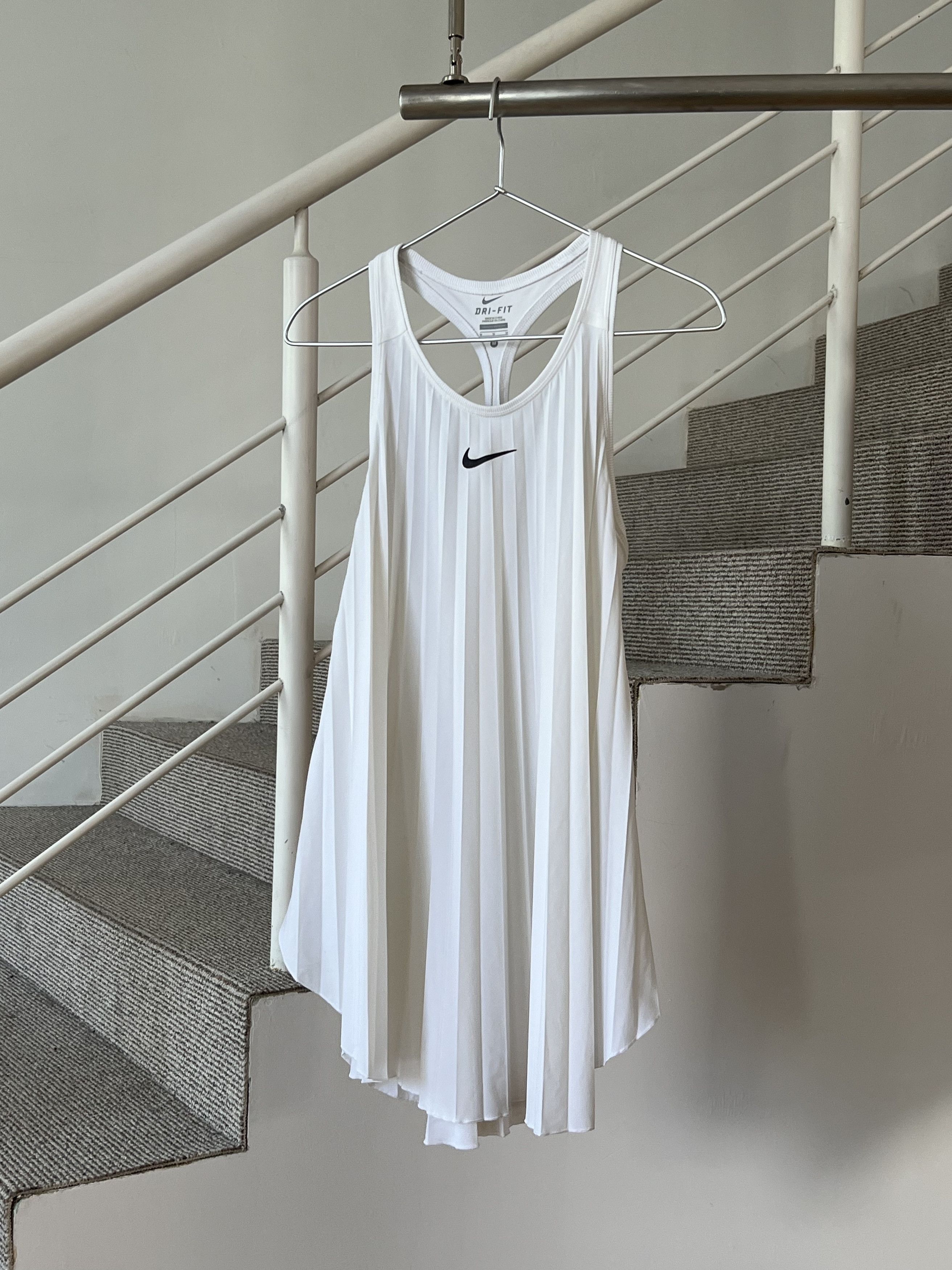 image of Nike Court Dress Premier Slam 2016 Tennis Atp Wimbledon in White, Women's (Size Medium)