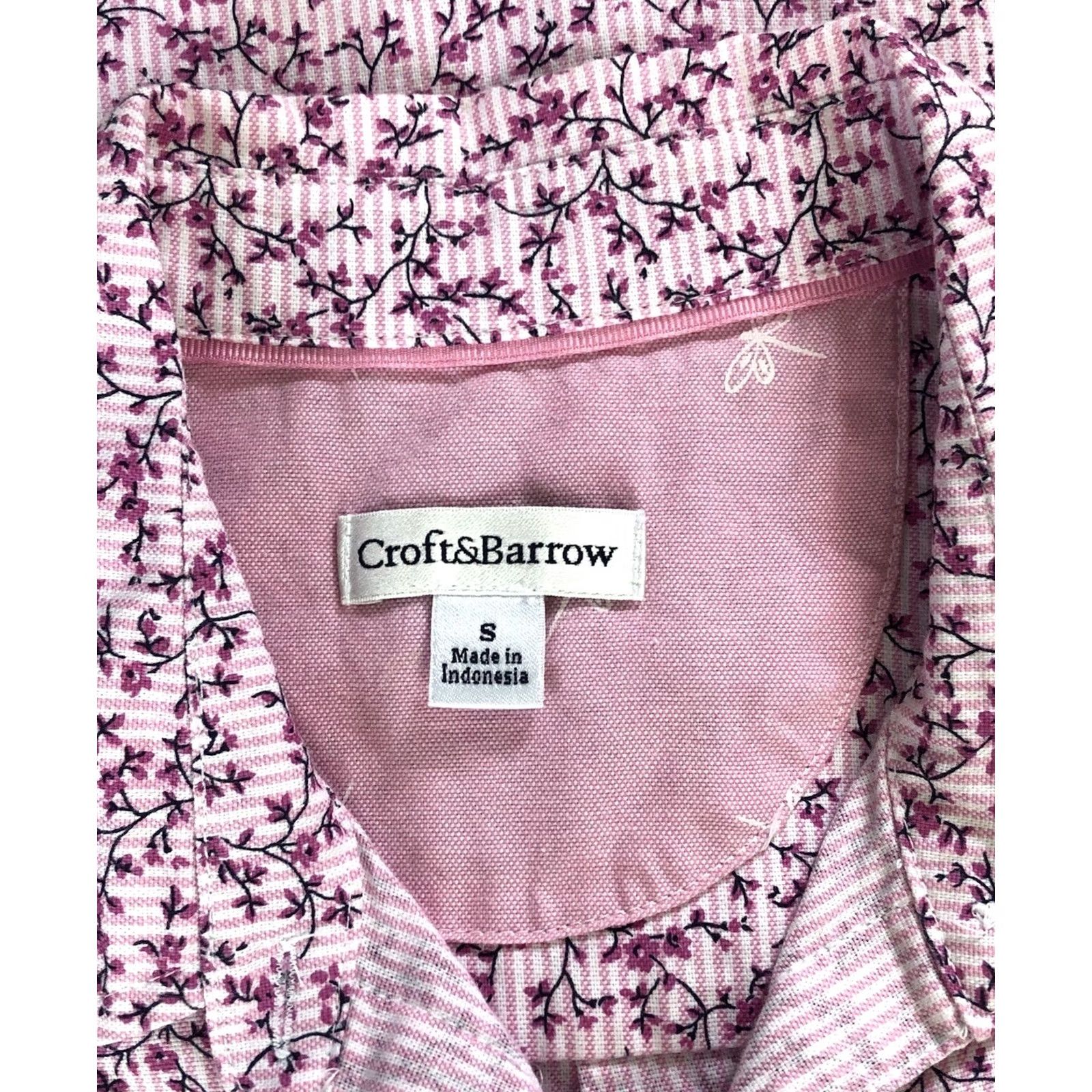 Croft & Barrow Croft & Barrow Button Up Top Small Pink Floral Longsleeve Cottage Fairy romantic Shirt Womens XS Size S / US 4 / IT 40 - 4 Thumbnail
