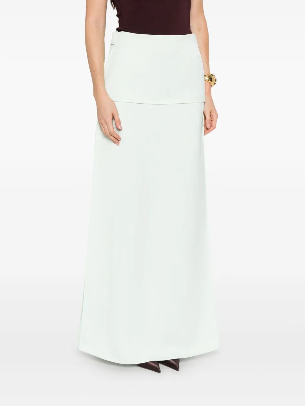 Jil Sander o1loc1c0426 Straight Skirt in Light Green Size 26" / US 2 / IT 38 - 3 Thumbnail