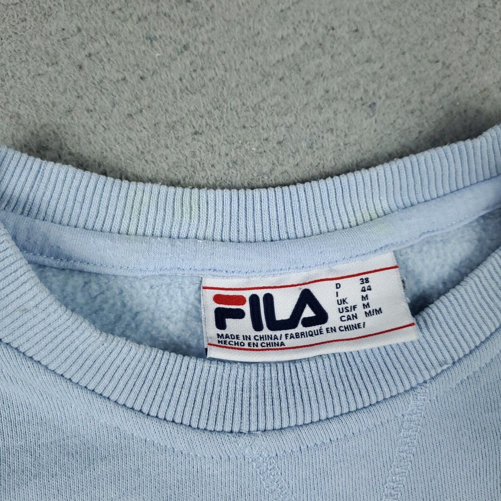Fila FILA Women's Sweater Pullover Casual Knit Crew Neck Cotton Blend Blue M Fall Winter Modern Womens Size M / US 6-8 / IT 42-44 - 6 Thumbnail