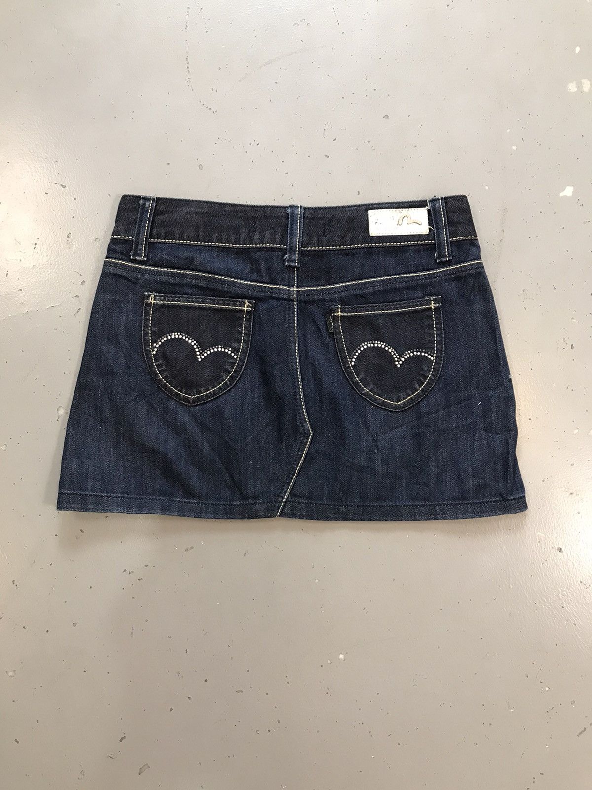 Japanese Brand × Vintage Vintage Evisu inspired seagull stone embroidered miniskirt Size 30" / US 8 / IT 44 - 1 Thumbnail