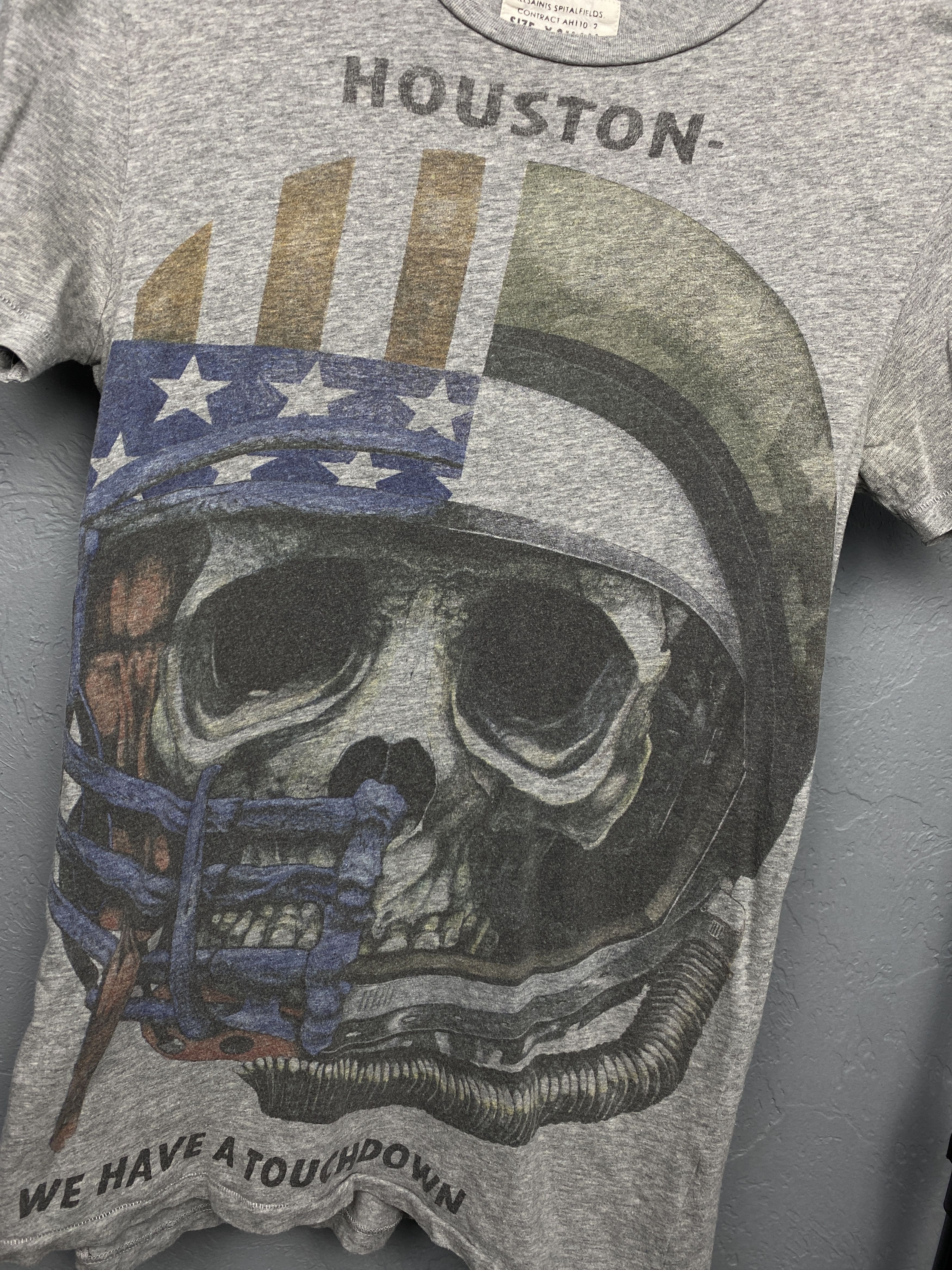 Allsaints Allsaints Mens Houston We Have A Touchdown T-Shirt Tee Size US XS / EU 42 / 0 - 3 Thumbnail