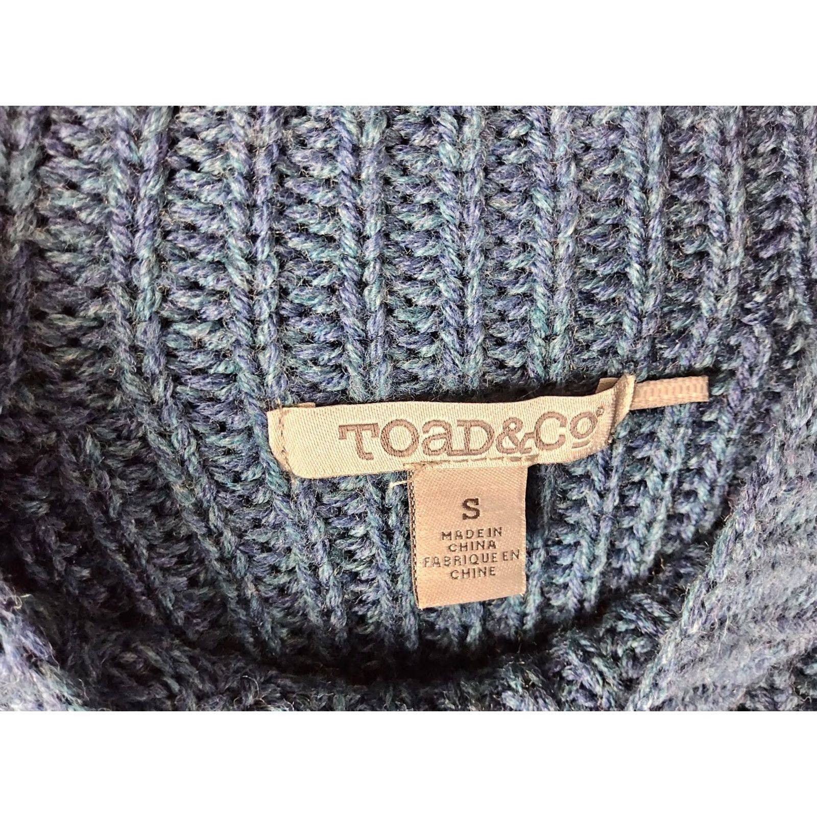 Toad&Co Toad&Co Sleeveless 100% Merino Wool Chunky Knit Sweater Dress Blue Size S Size S / US 4 / IT 40 - 3 Thumbnail
