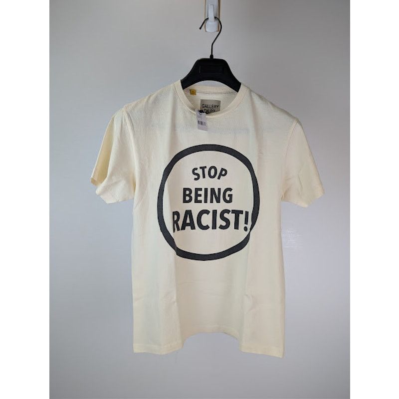 Gallery Dept. o1rshd1 Q:2 / Stop Being Racist T-Shirt in Cream / Neutrals Size US S / EU 44-46 / 1 - 1 Thumbnail