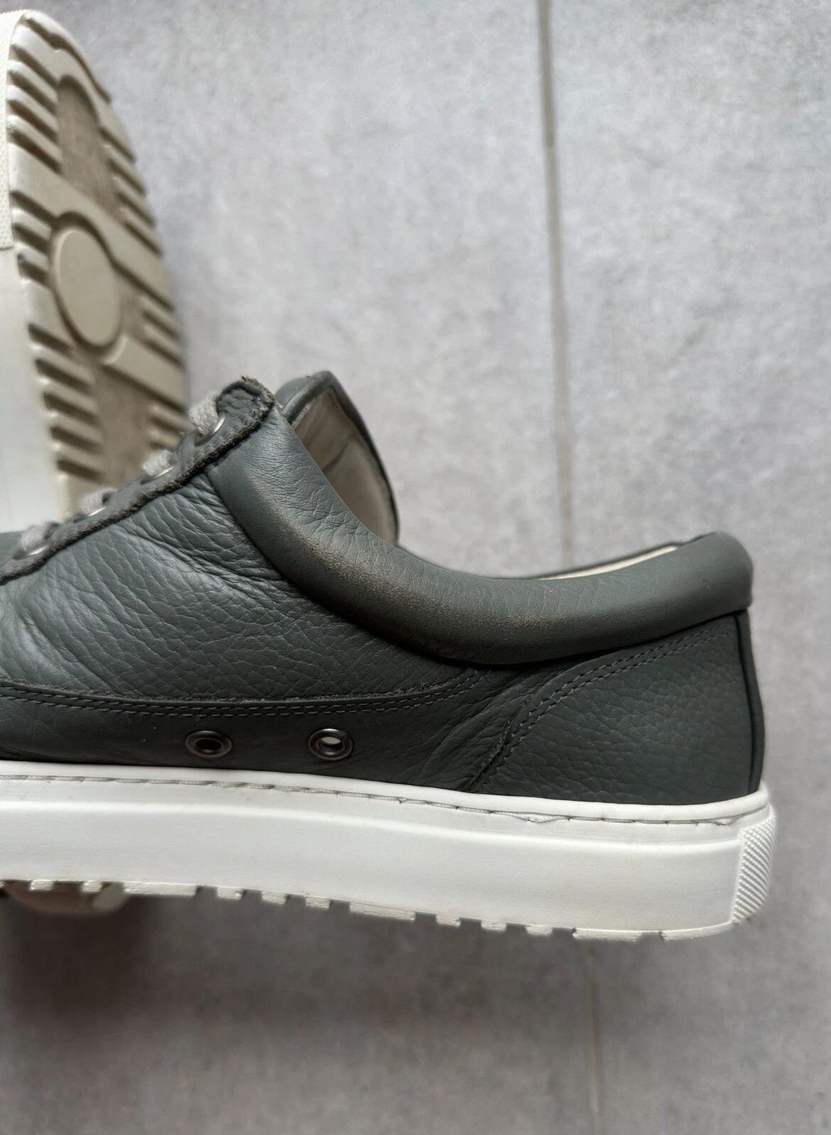 Vintage ETQ Amsterdam Low Designer Gray Mens Leather Trainers Shoes Size US 12 / EU 45 - 10 Thumbnail