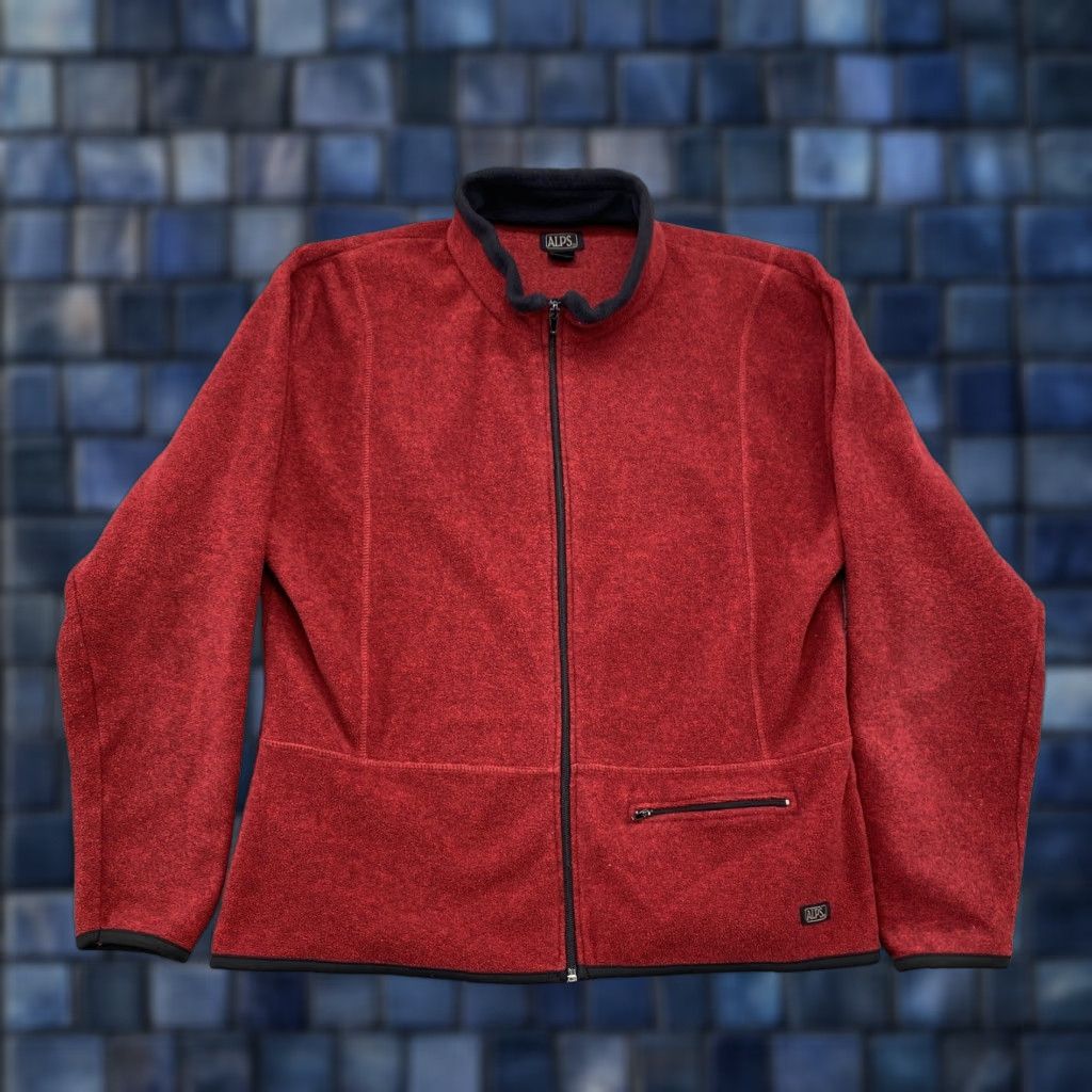 Vintage VINTAGE Alps Women’s Red Fleece Full Zip Jacket XL Size Outdoor 90s Pockets Collared Size XL / US 12-14 / IT 48-50 - 1 Thumbnail