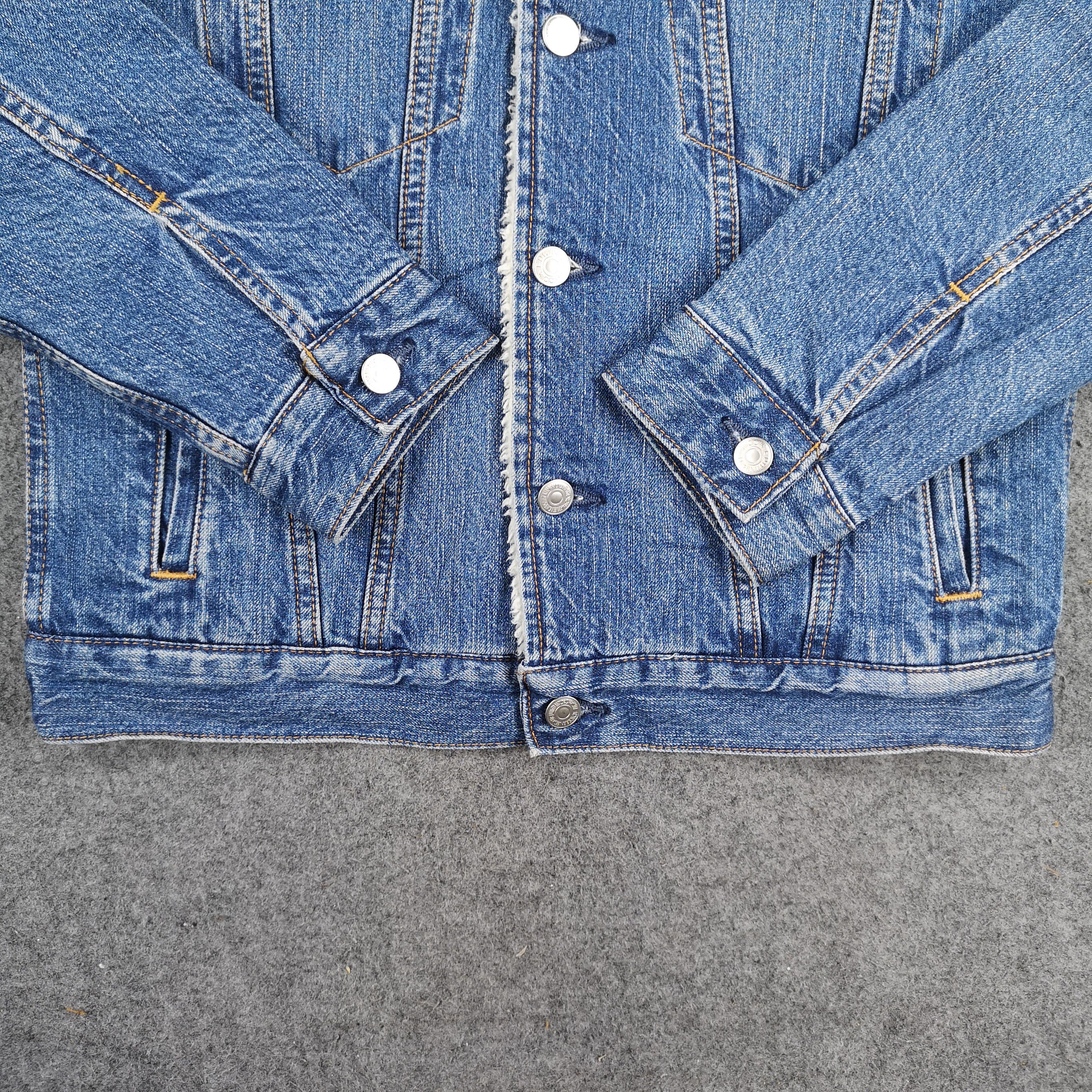 Edwin Edwin Light Blue Denim Trucker Jacket Sherling Lined Size US S / EU 44-46 / 1 - 5 Thumbnail