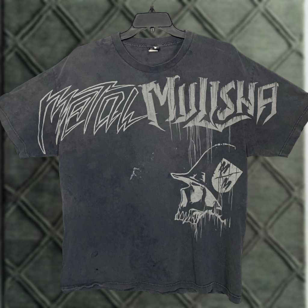 Metal Mulisha VINTAGE Metal Mulisha T Shirt AOP Grunge Distressed Soldier XL Black Men Short Sleeve Cotton T-Shirt 23X30 2000s Skate Size US XL / EU 56 / 4 - 1 Thumbnail