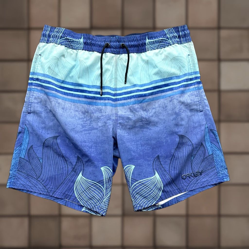 Oakley Oakley Men Board Short L Multicolor Floral Inseam 8 Beach Surf Casual 5-Pocket Mens Regular Style Boardshorts Size US 33 - 1 Thumbnail