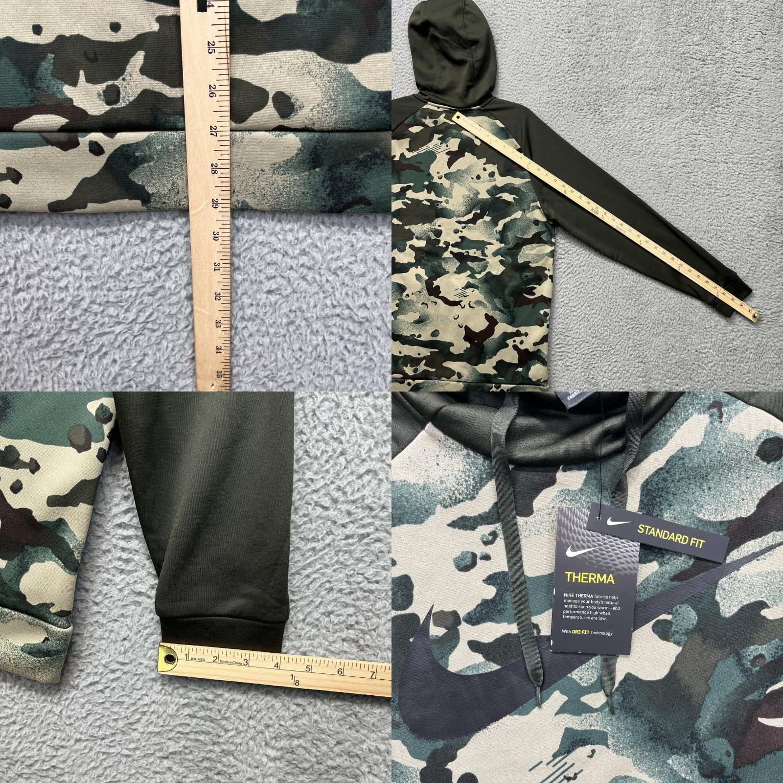 Nike Nike Therma Dri-FIT Hoodie Mens Medium Camo Pullover Fleece Training CU6241-355 Size US M / EU 48-50 / 2 - 8 Thumbnail