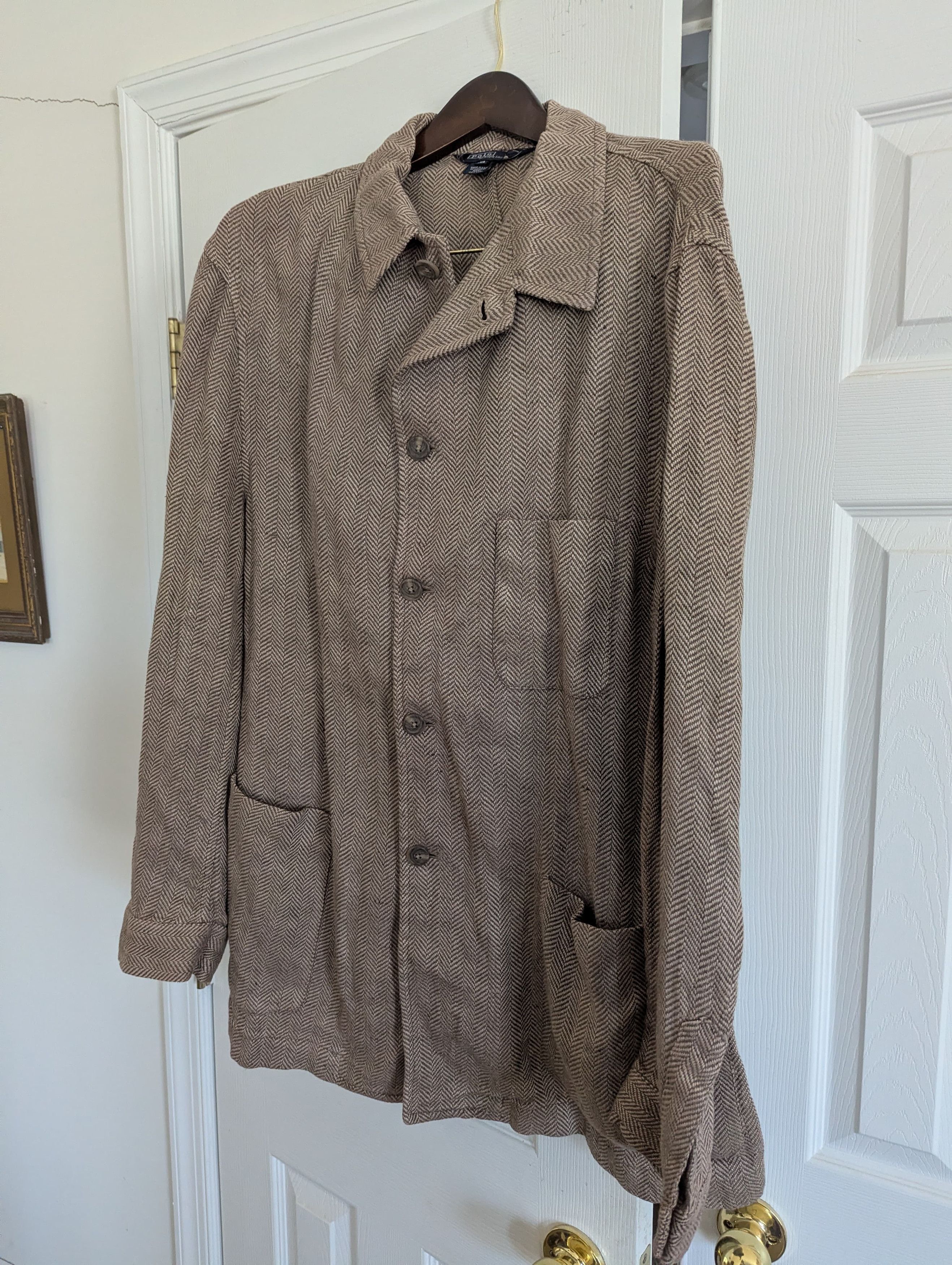 Polo Ralph Lauren Herringbone Linen Jacket Size 44L - 1 Thumbnail