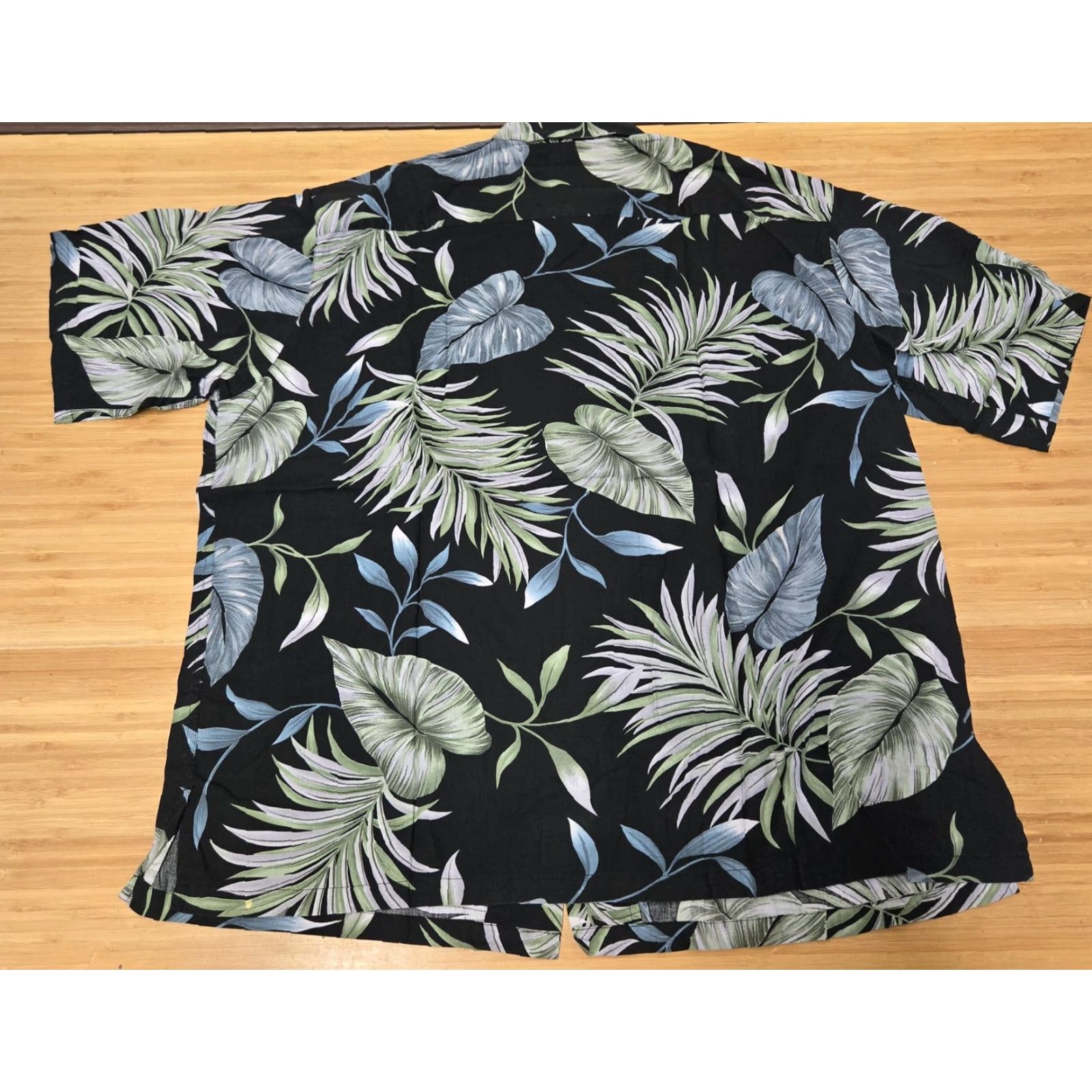 Vintage VINTAGE Pau Hana Shirt Mens 2XL Black Hawaiian Aloha Camp Button Up Tropical Leaf Print Size US XXL / EU 58 / 5 - 5 Thumbnail