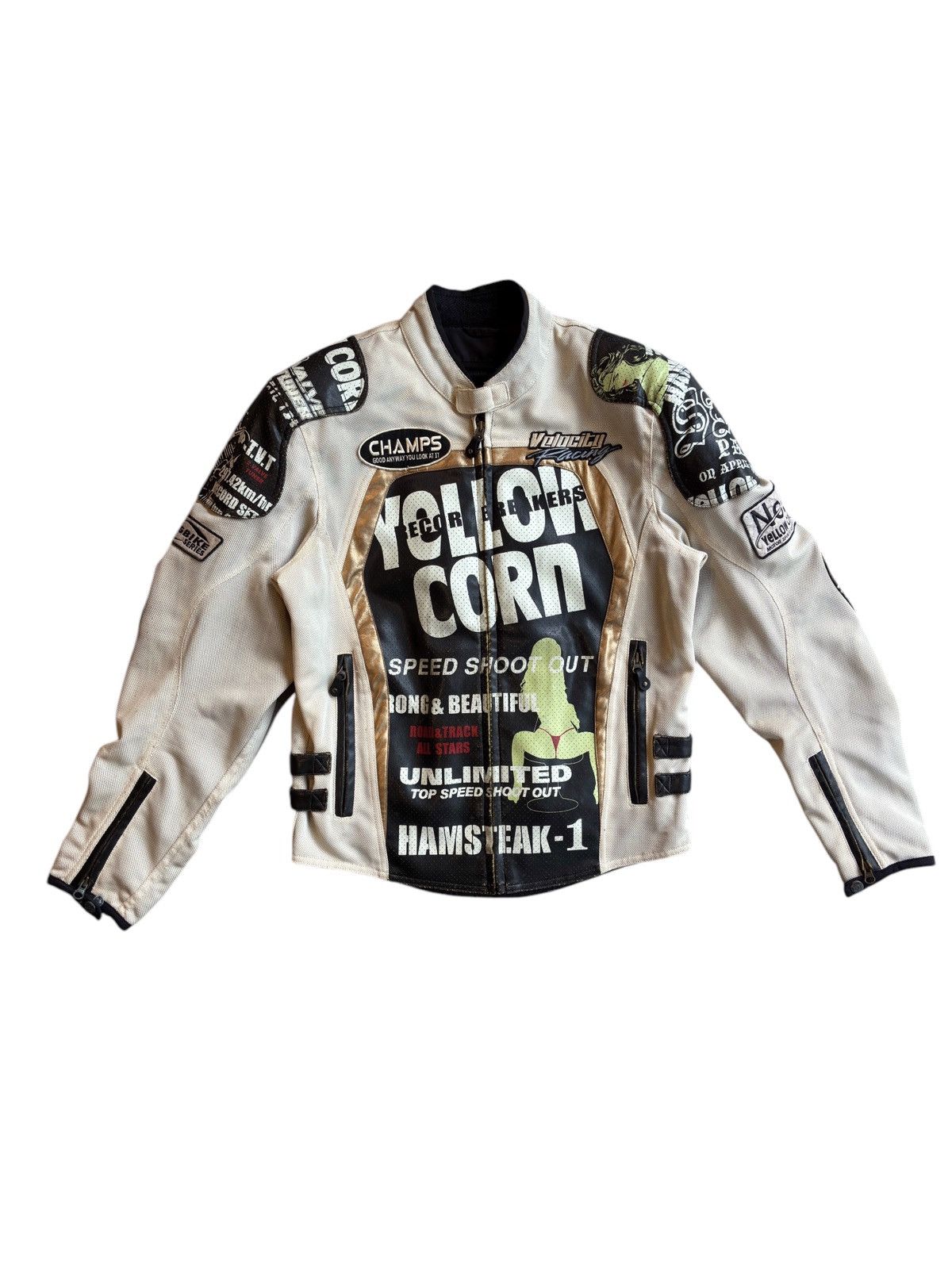🔥KILLER🔥 Yellow Corn Motorcycle Racing Jacket