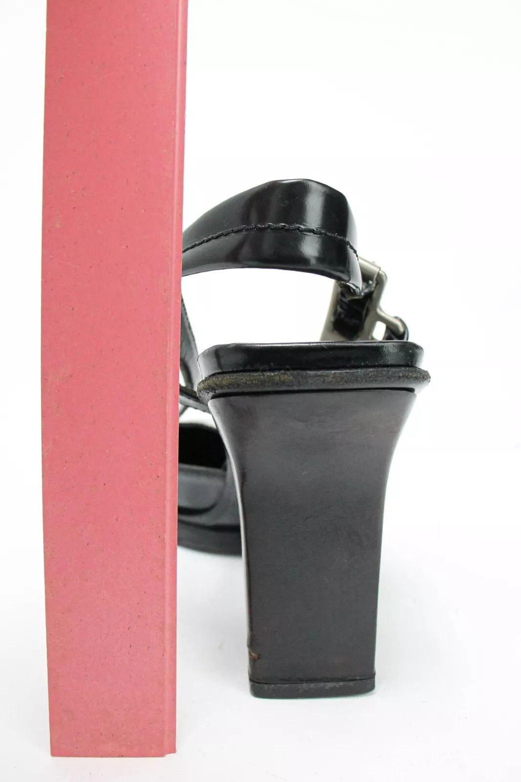 Prada PRADA Women's EU 37 Black Leather Square Toe Platform Heels Size US 7 / IT 37 - 12 Thumbnail