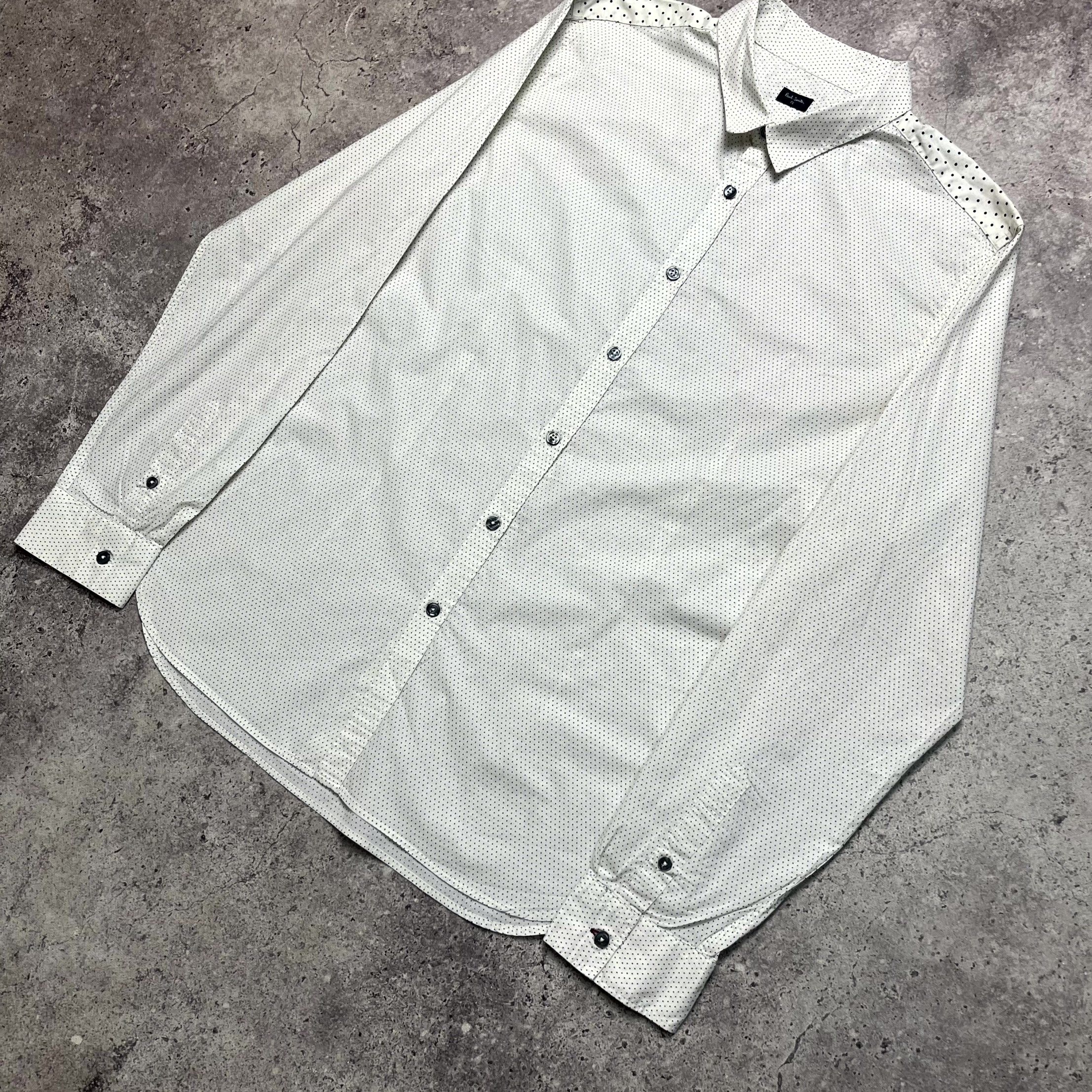 Paul Smith Paul Smith White Polka Dot Long Sleeve Button Shirt Size XL Size US XL / EU 56 / 4 - 3 Thumbnail
