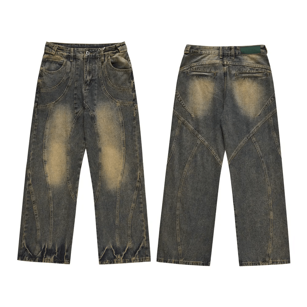 Japanese Brand × Vintage Multi Lining Acid Wash Jeans Size US 34 / EU 50 - 5 Thumbnail