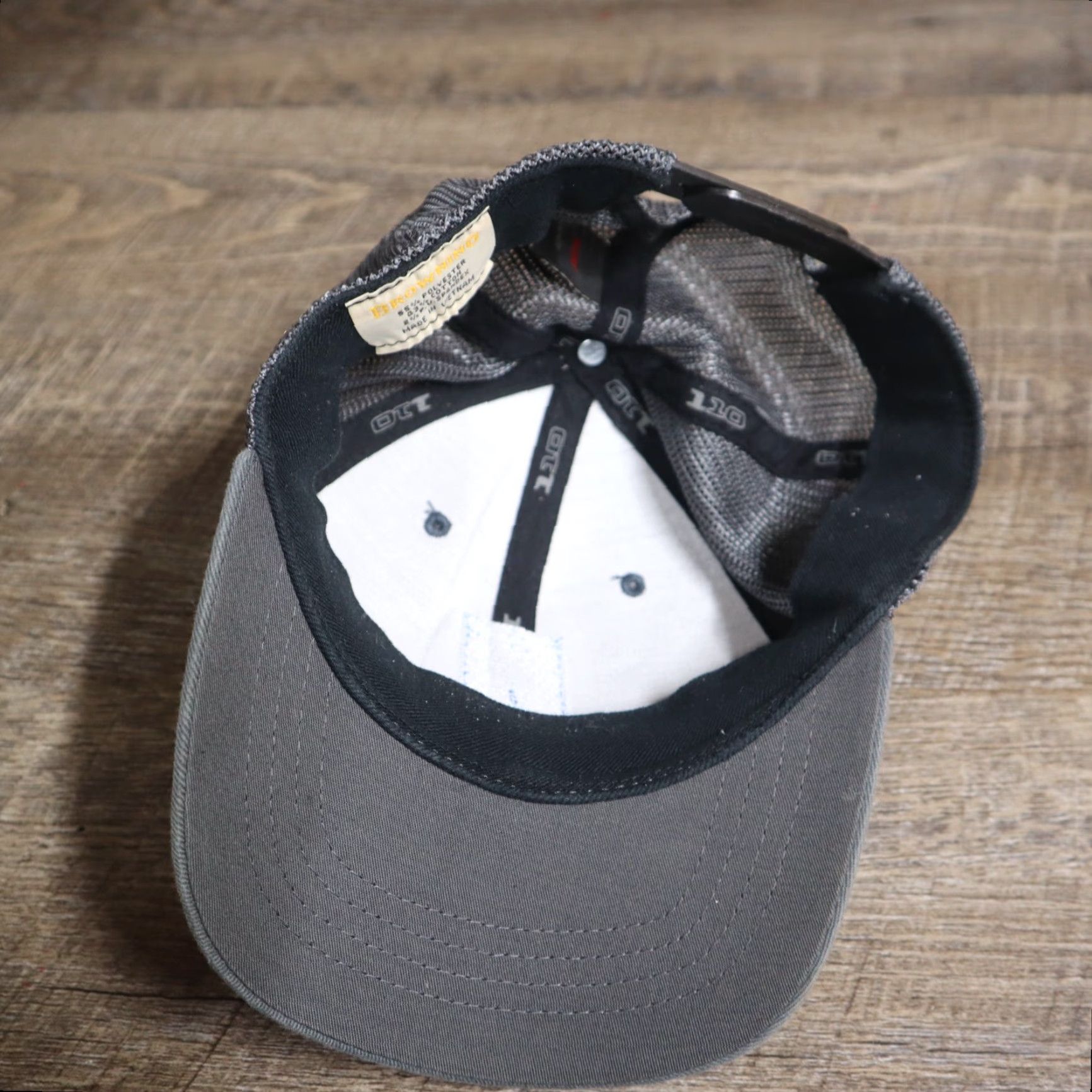 Vintage Browning Baseball Cap Hat Workman Snap Back Adults Dark Gray Buck Mark Baseball Cap Adult Adjustable Cap Mens Size ONE SIZE - 6 Thumbnail