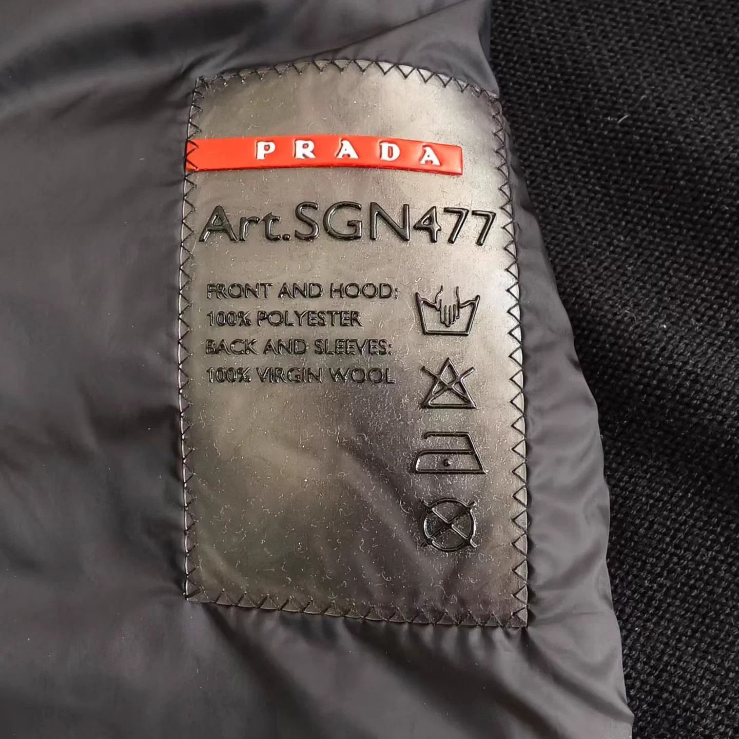 Prada Prada logo knit hem panelled down jacket 50 Size US M / EU 48-50 / 2 - 4 Thumbnail