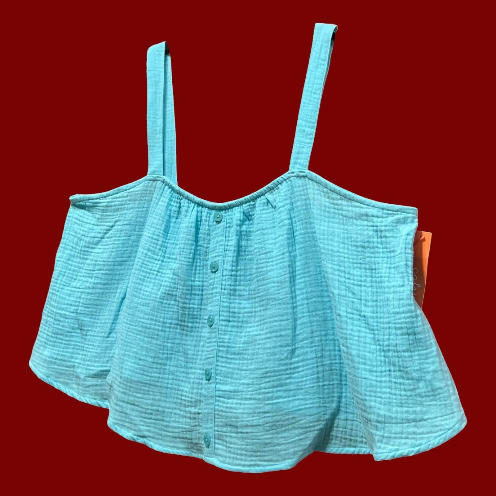 Other Colsie - Women's Tiny Tank Top - Light Blue - Large Size L / US 10 / IT 46 - 14 Thumbnail