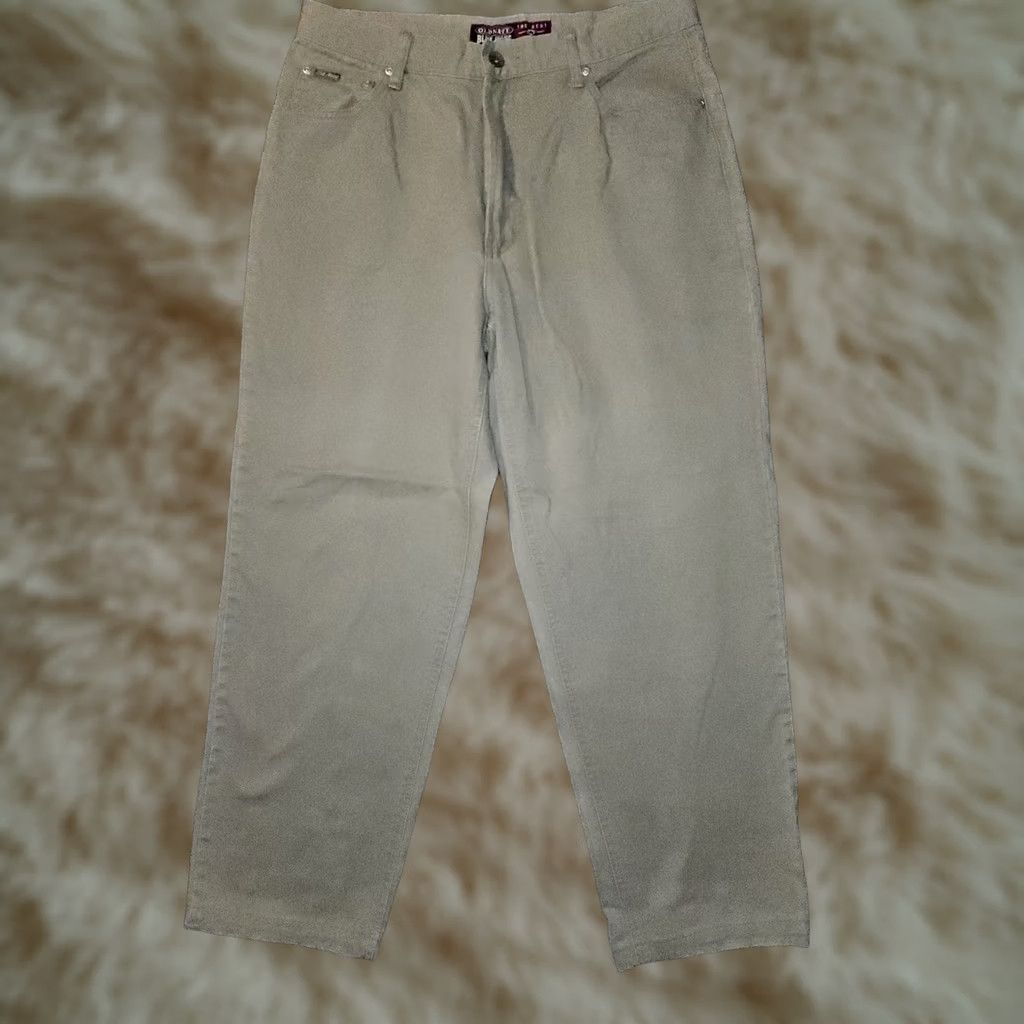 Old Navy Vintage Old Navy Straight Leg Jeans Womens 14 Lt Beige High Rise Casual Y2K Size 36" / US 14 / IT 50 - 1 Thumbnail