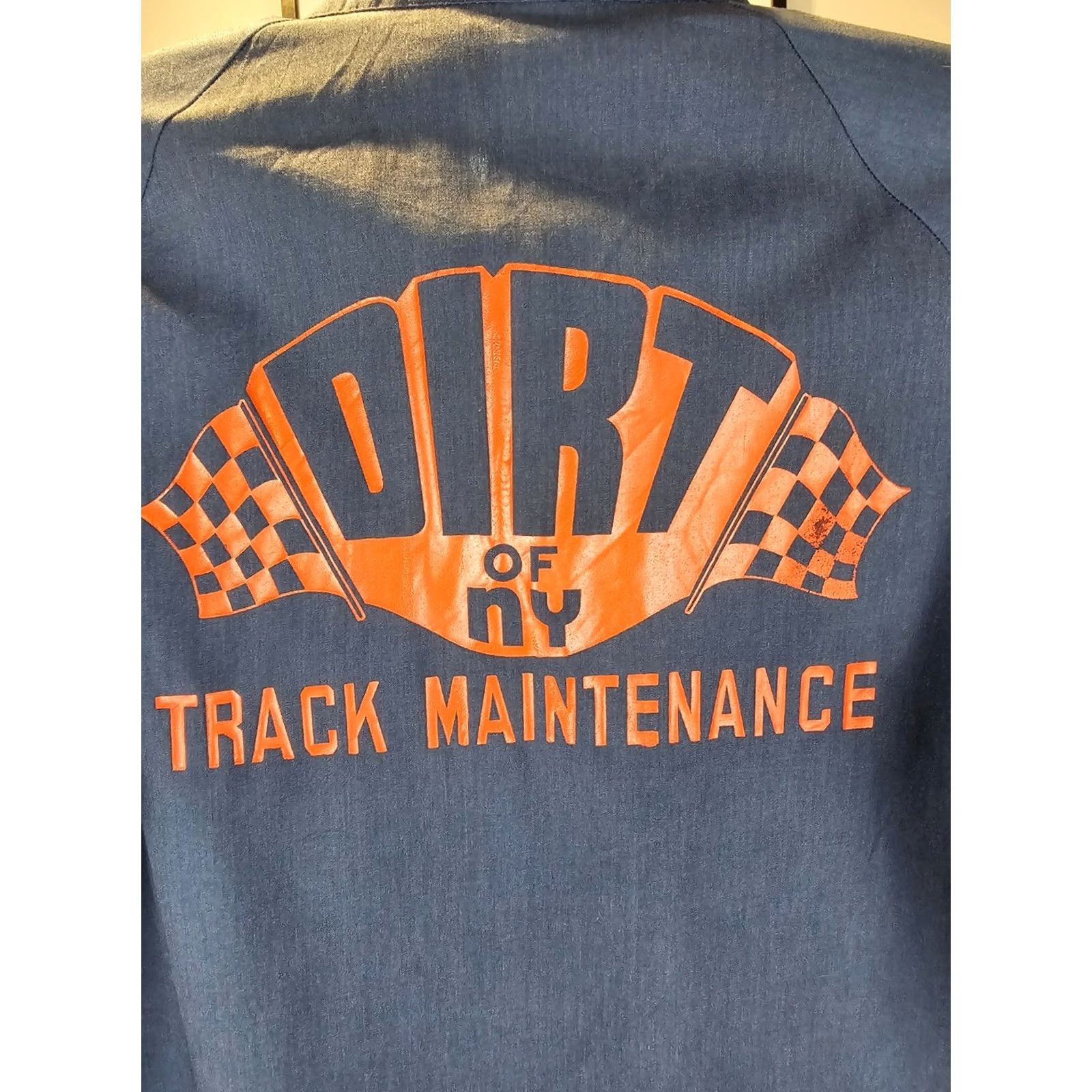 Vintage VINTAGE SPORTMASTER JACKET Mens Large BLUE 70's DIRT OF NEW YORK TRACK MAINTENACE CLOTHING CROSS CHEST 25IN NECK TO CUFF 31IN TOP TO BOTTOM 28IN Size US L / EU 52-54 / 3 - 2 Thumbnail