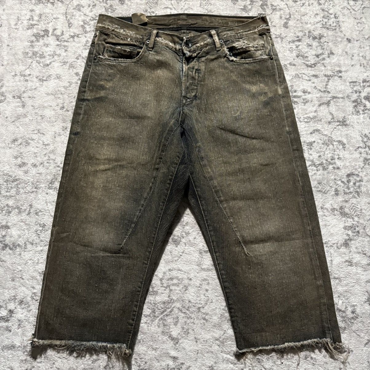 Rick Owens DRKSHDW Dust Wash Cropped Denim Jeans Size 27