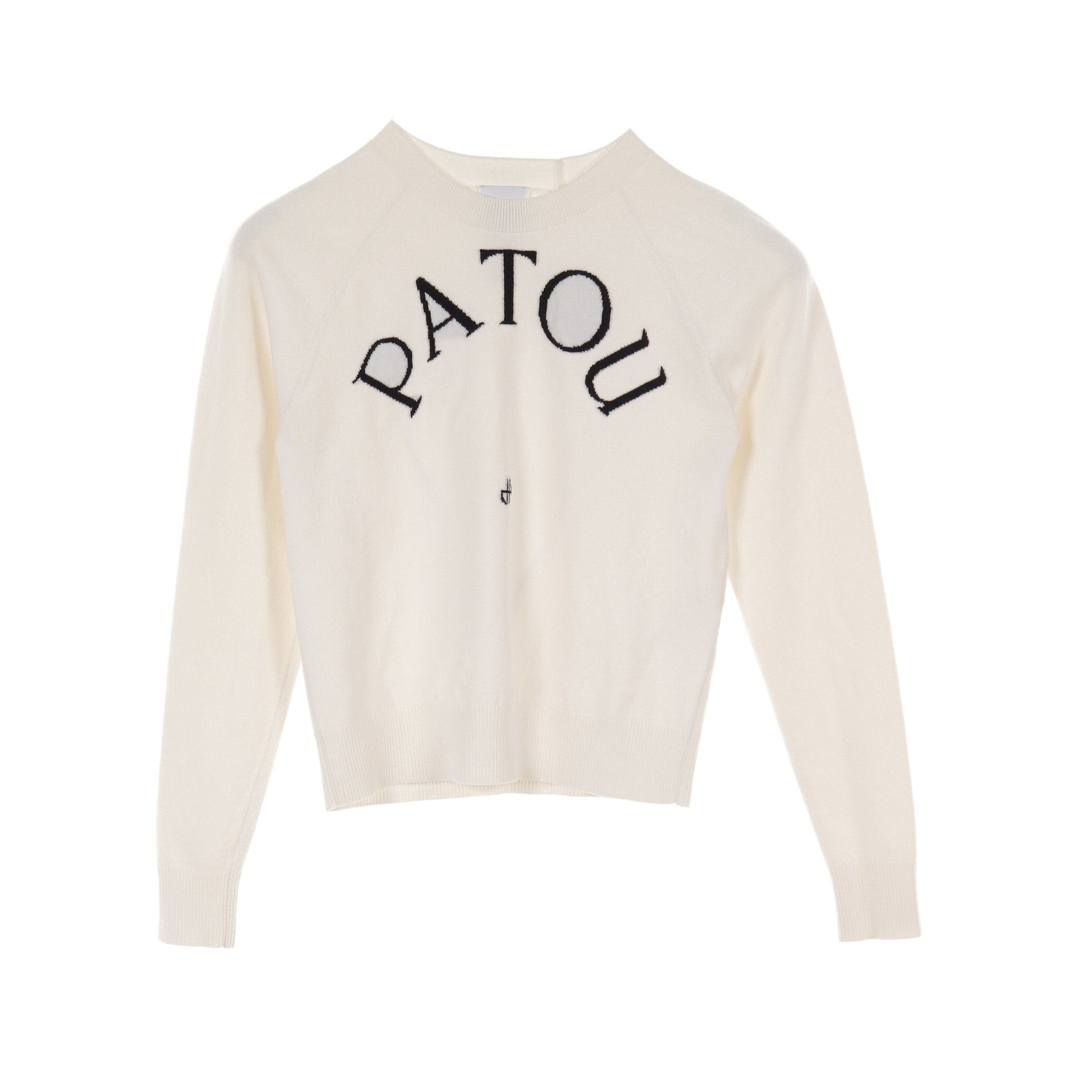Patou Patou Knit Crew Neck Logo Wool Ivory Size ONE SIZE - 1 Thumbnail
