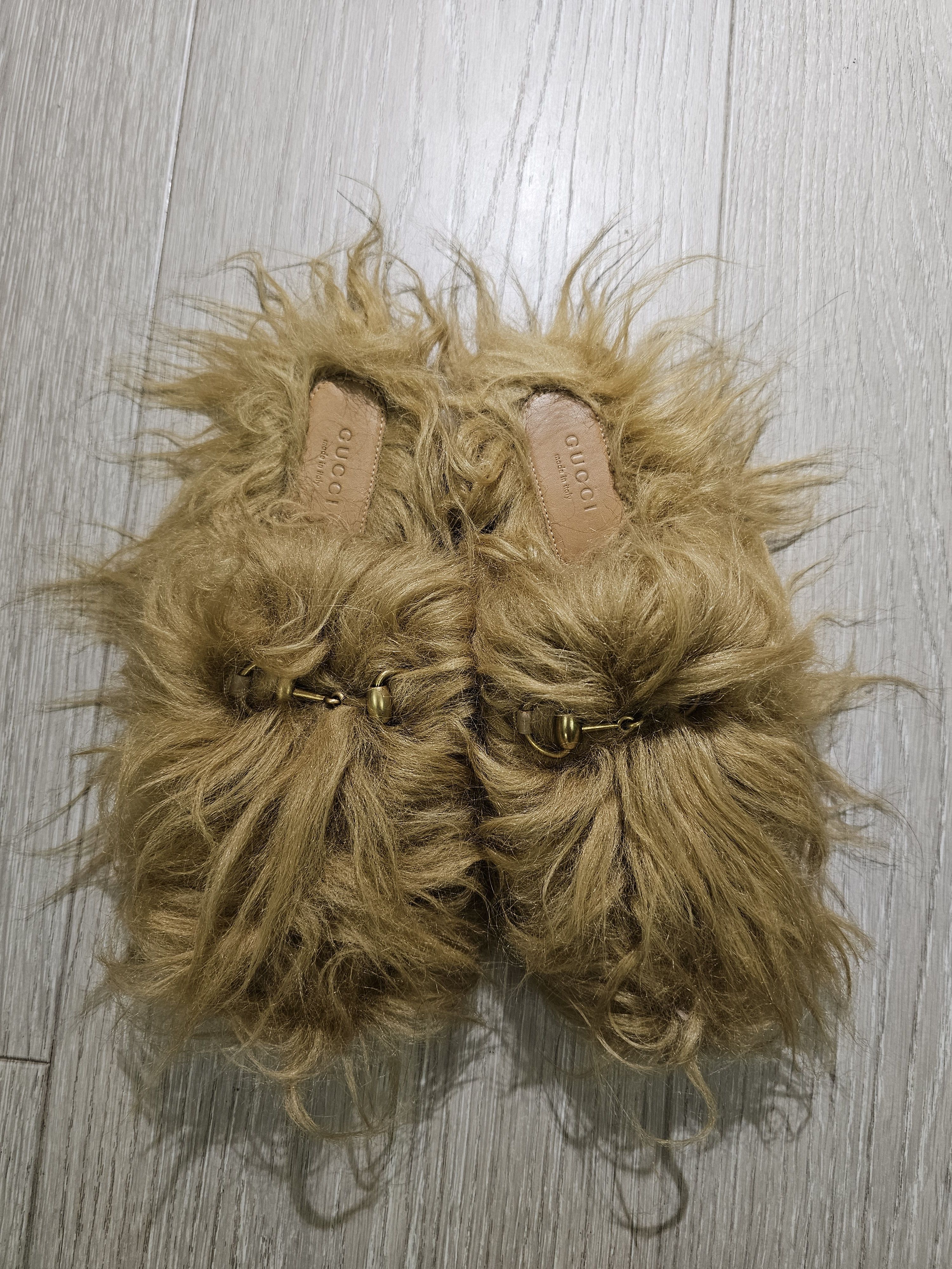 Gucci Gucci Princetown Horsebit Long Hair Slippers Size US 8 / IT 38 - 1 Thumbnail