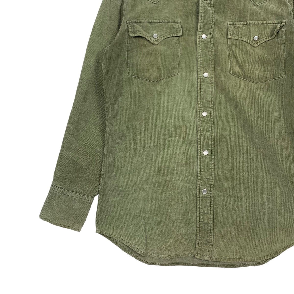 Big John 80’s BIG JOHN Green Corduroy Work Shirt Button Up #2184-C97 Size US M / EU 48-50 / 2 - 3 Thumbnail
