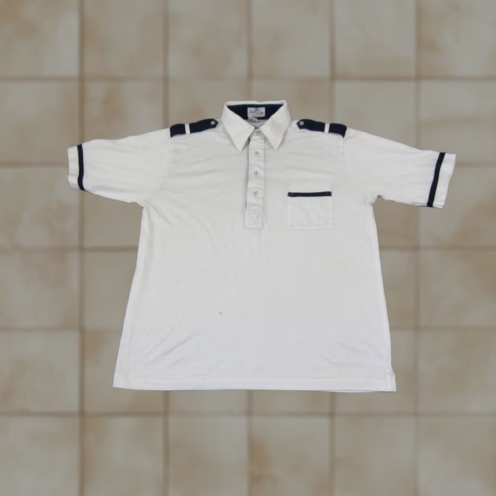Vintage VINTAGE Desert Palm Polo Shirt Mens L White Blue 80s 90s Polo Shirt Mens L White Blue 80s 90s Size US L / EU 52-54 / 3 - 1 Thumbnail