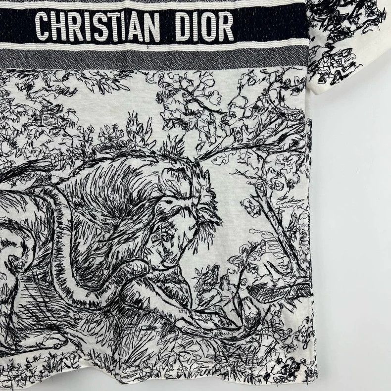 Dior Dior Jungle Animal Print Short Sleeve T-2505 Size XS / US 0-2 / IT 36-38 - 6 Thumbnail