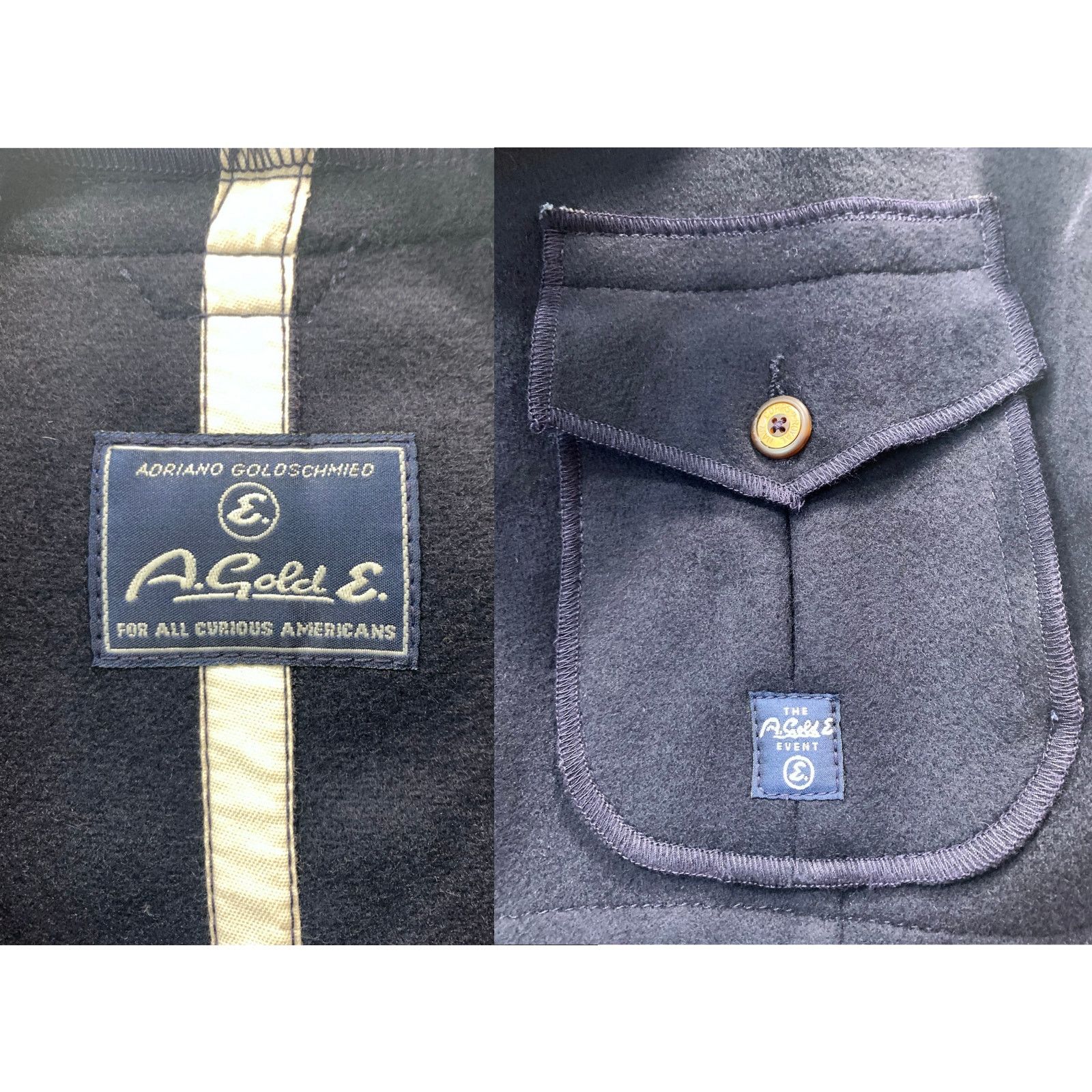 AG Adriano Goldschmied × Agolde A Gold E Goldschmied Navy Blue Military Casual Crop Jacket Size M / US 6-8 / IT 42-44 - 4 Thumbnail