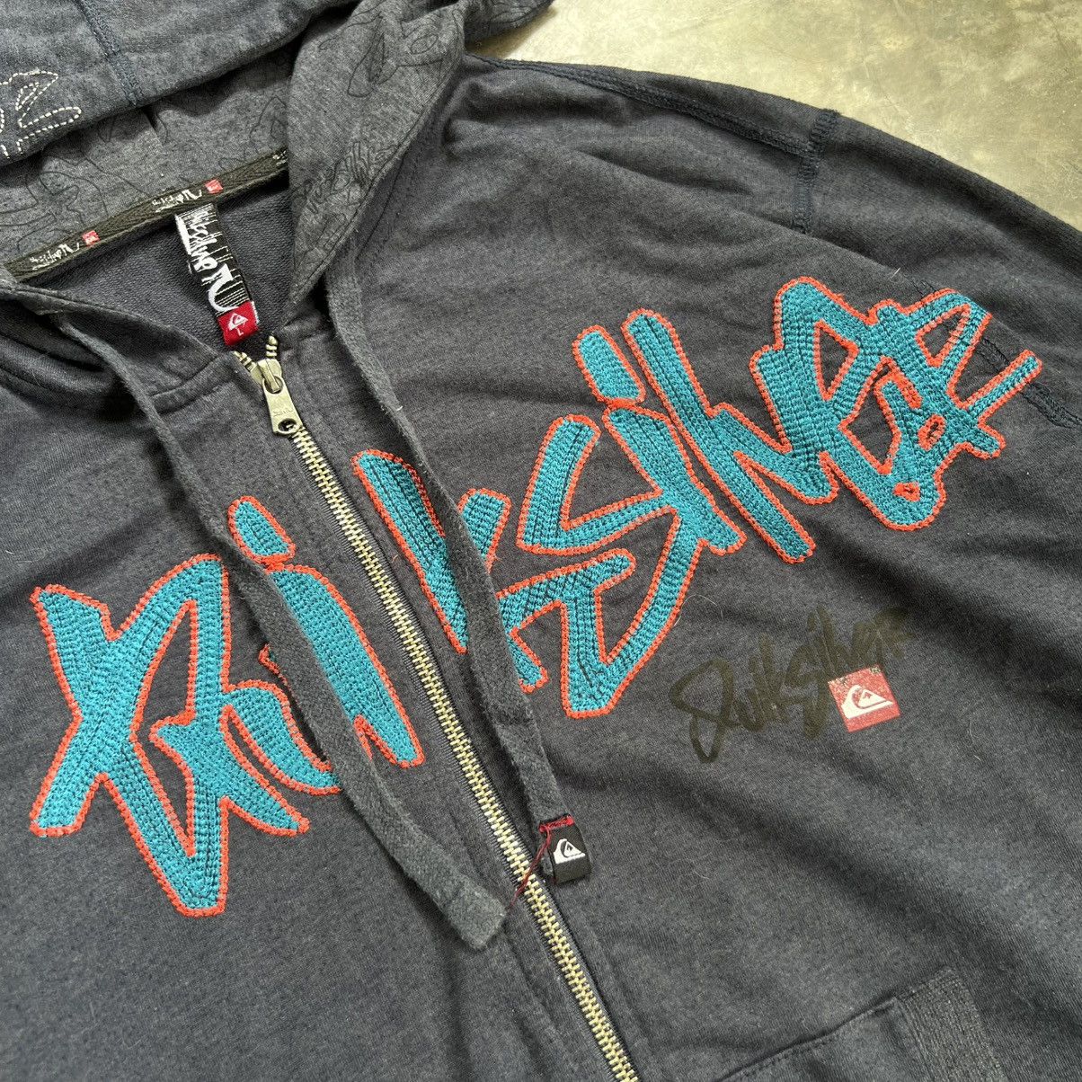 Quiksilver 2000s Quicksilver Embroidery Zip Hoodie Size US L / EU 52-54 / 3 - 3 Thumbnail
