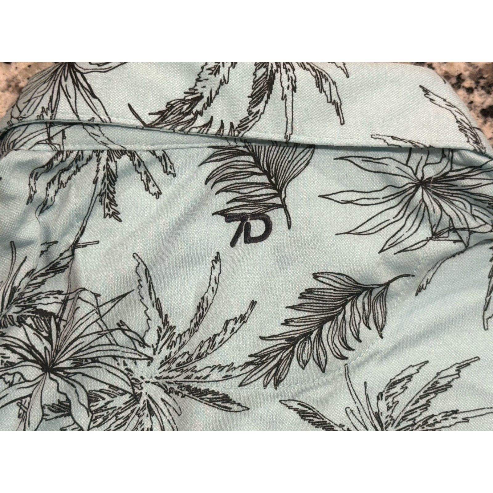 Vintage VINTAGE 7 Diamonds Men's Polo Shirt Short Sleeve Cotton Blend Floral Pattern Spring Summer Medium Mint Performance Size US S / EU 44-46 / 1 - 8 Thumbnail