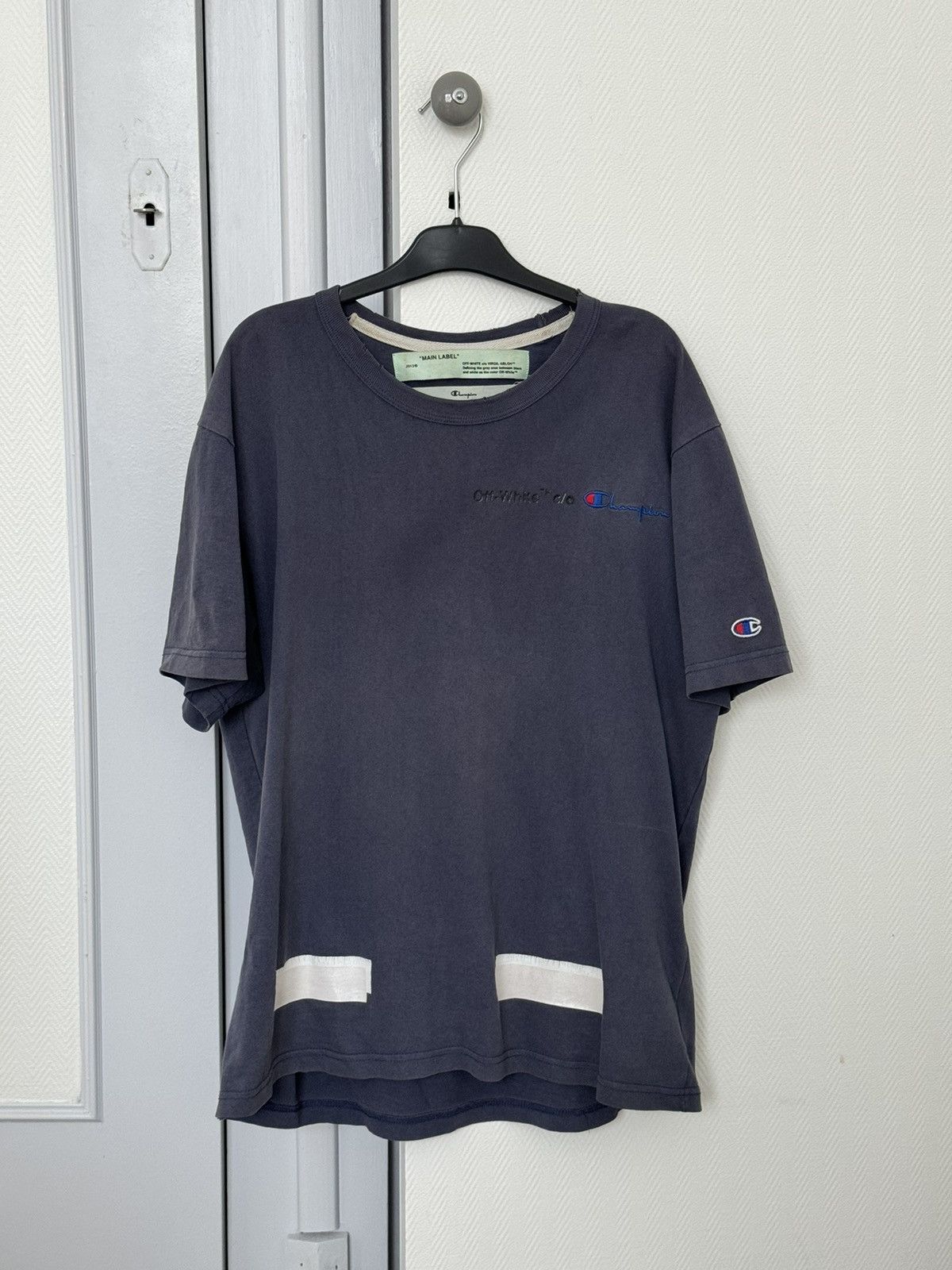 Off white t shirt champion best sale