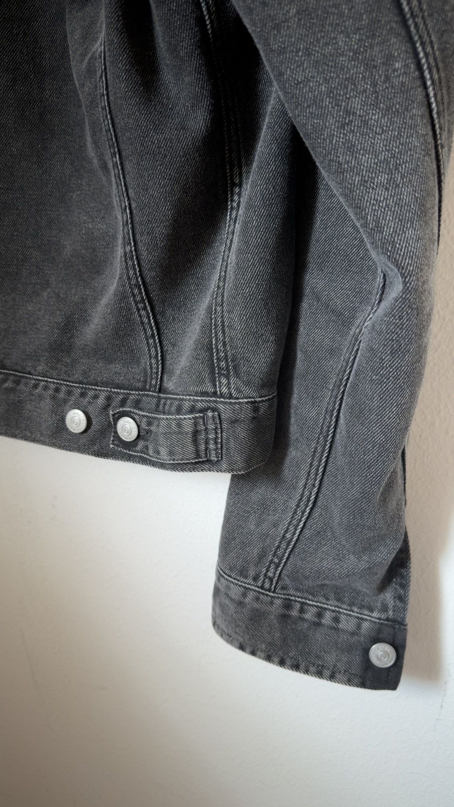MM6 MM6 MAISON MARGIELA Gray Collarless Denim Jacket Size US S / EU 44-46 / 1 - 4 Thumbnail