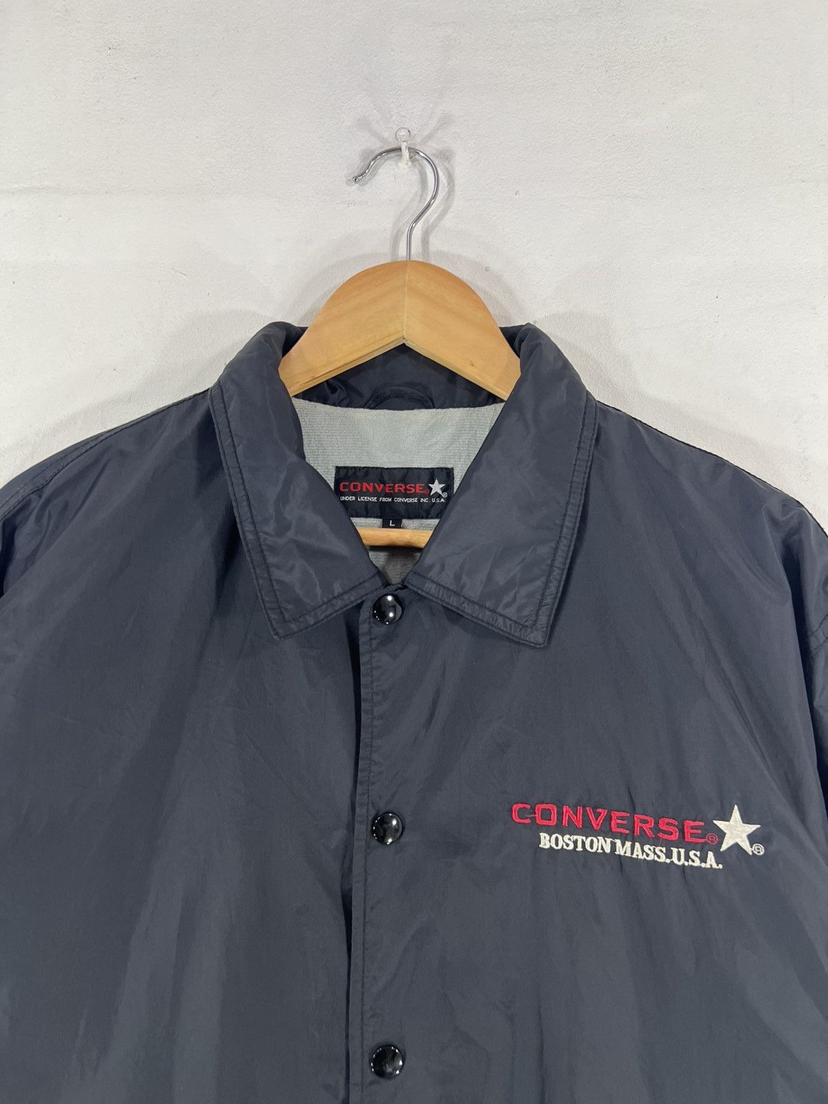 Converse × Vintage Vintage 90's Converse Coach Jacket Size US L / EU 52-54 / 3 - 3 Thumbnail