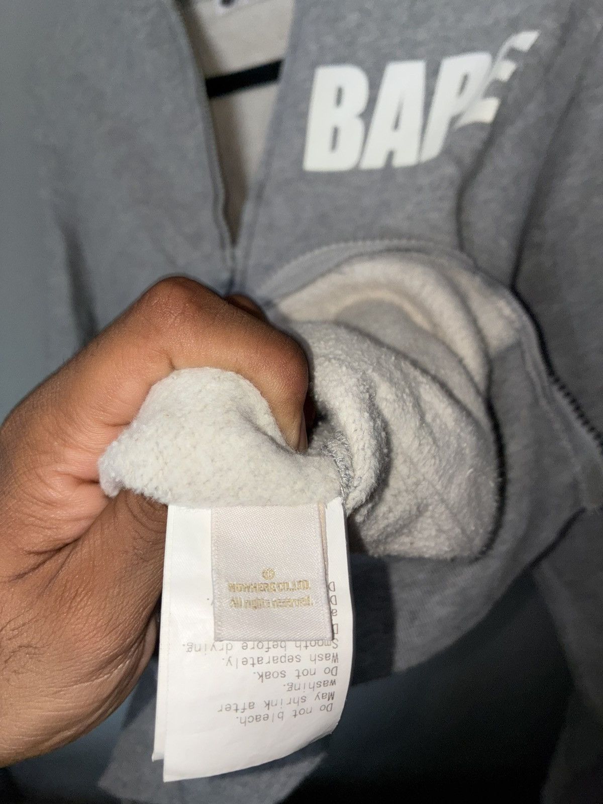 Bape BAPE Full Zip Hoodie Grey Size US S / EU 44-46 / 1 - 9 Thumbnail