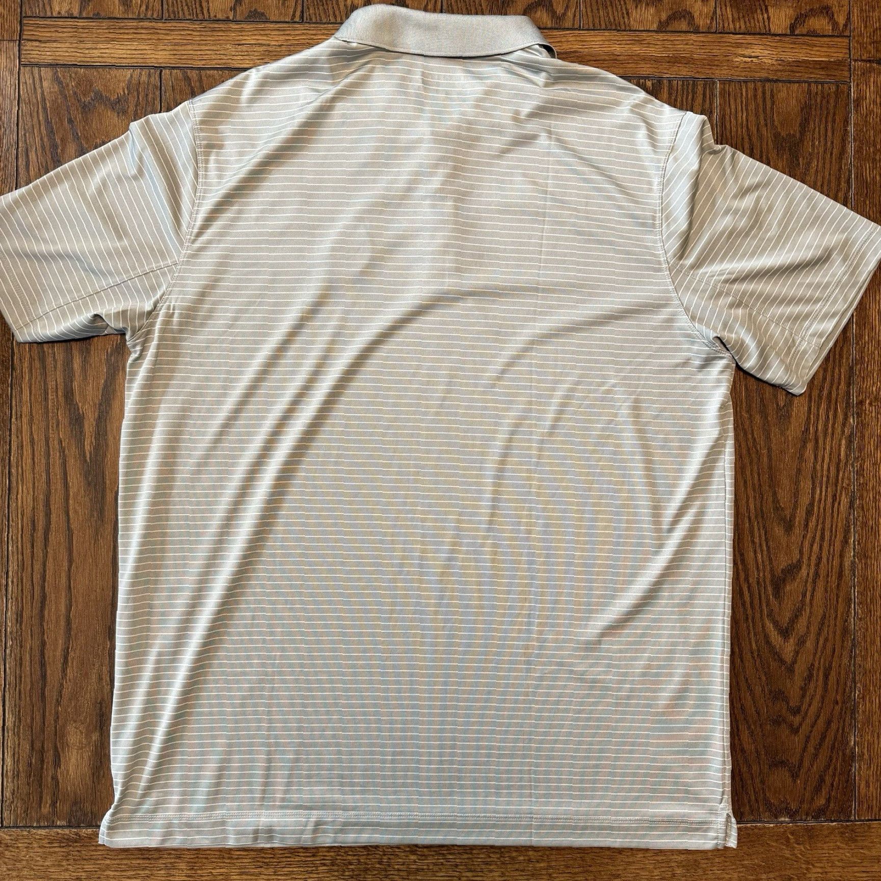 Nike Nike Polo Mens XL Striped Gray White Dri-Fit Golf Classic Sports Size US XL / EU 56 / 4 - 6 Thumbnail