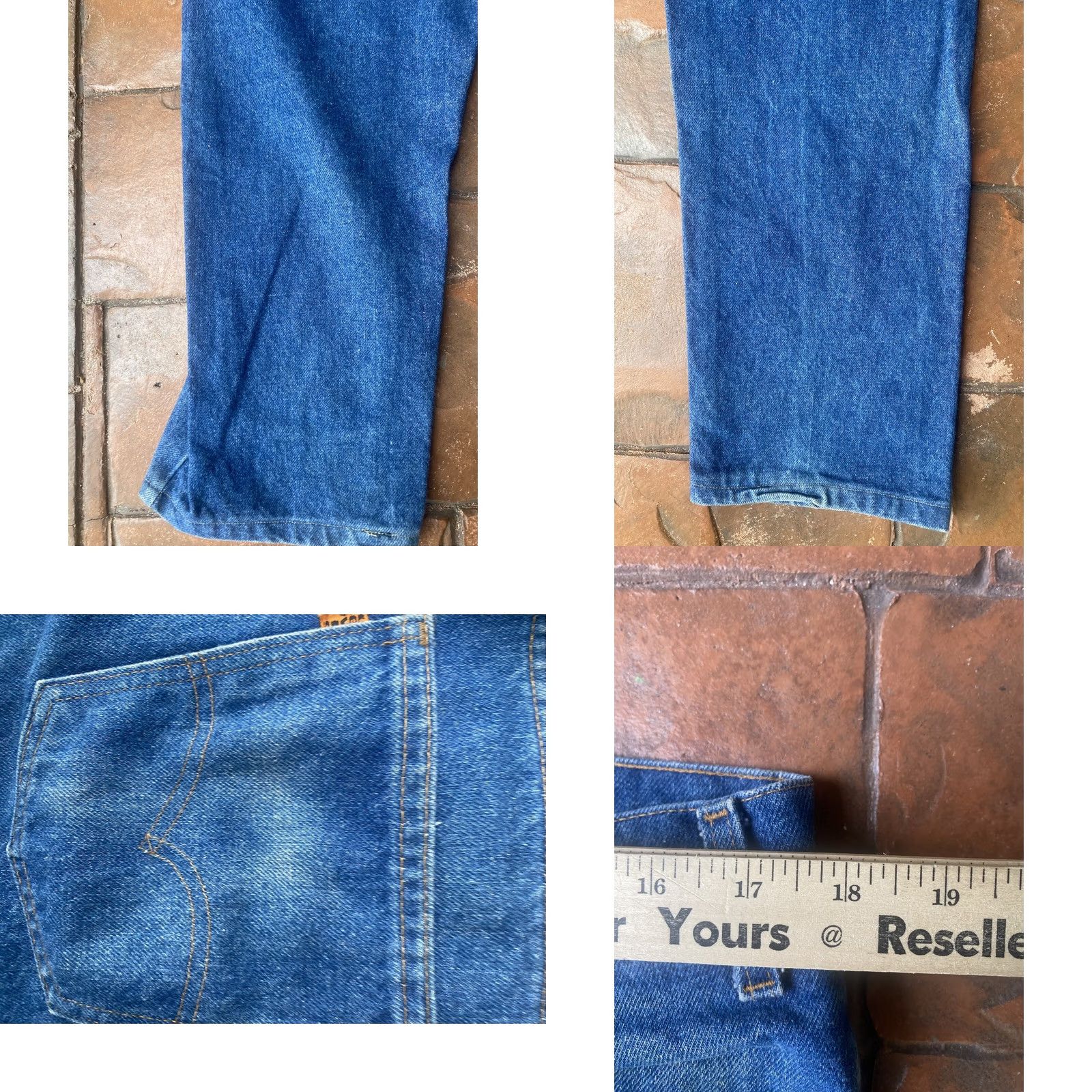 Levi's VINTAGE Levi's 575 Orange Tab Jeans Men's 36x32 Distressed Bootcut Denim Blue 80s Mens Size US 36 / EU 52 - 10 Thumbnail