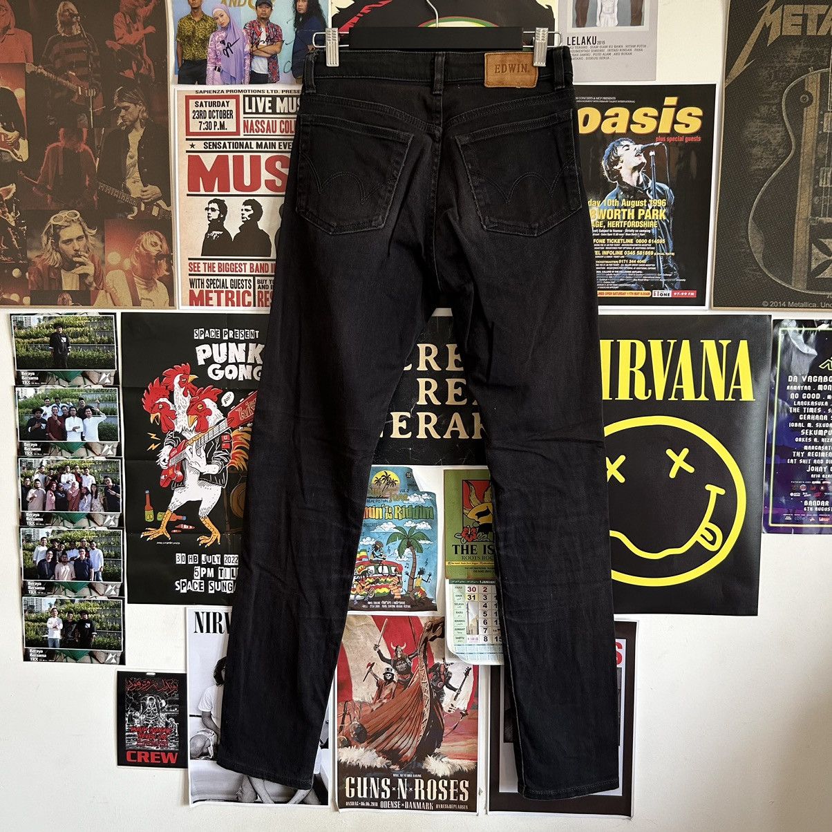 Edwin Vintage Edwin E Standard Distressed Faded Black Denim Size US 28 / EU 44 - 9 Thumbnail