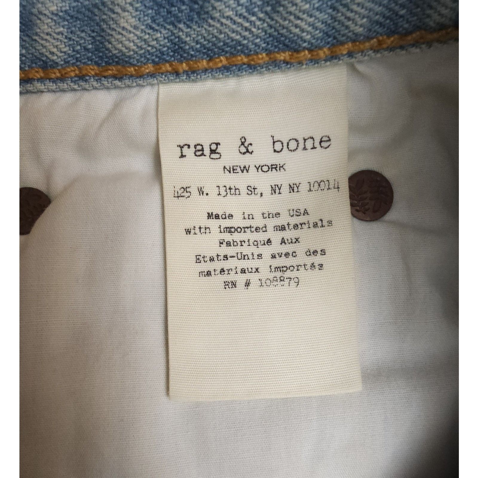 Rag & Bone Rag & Bone Womens Denim Justine Shorts Distressed Frayed Hem Size 25" / US 0 / IT 36 - 10 Thumbnail