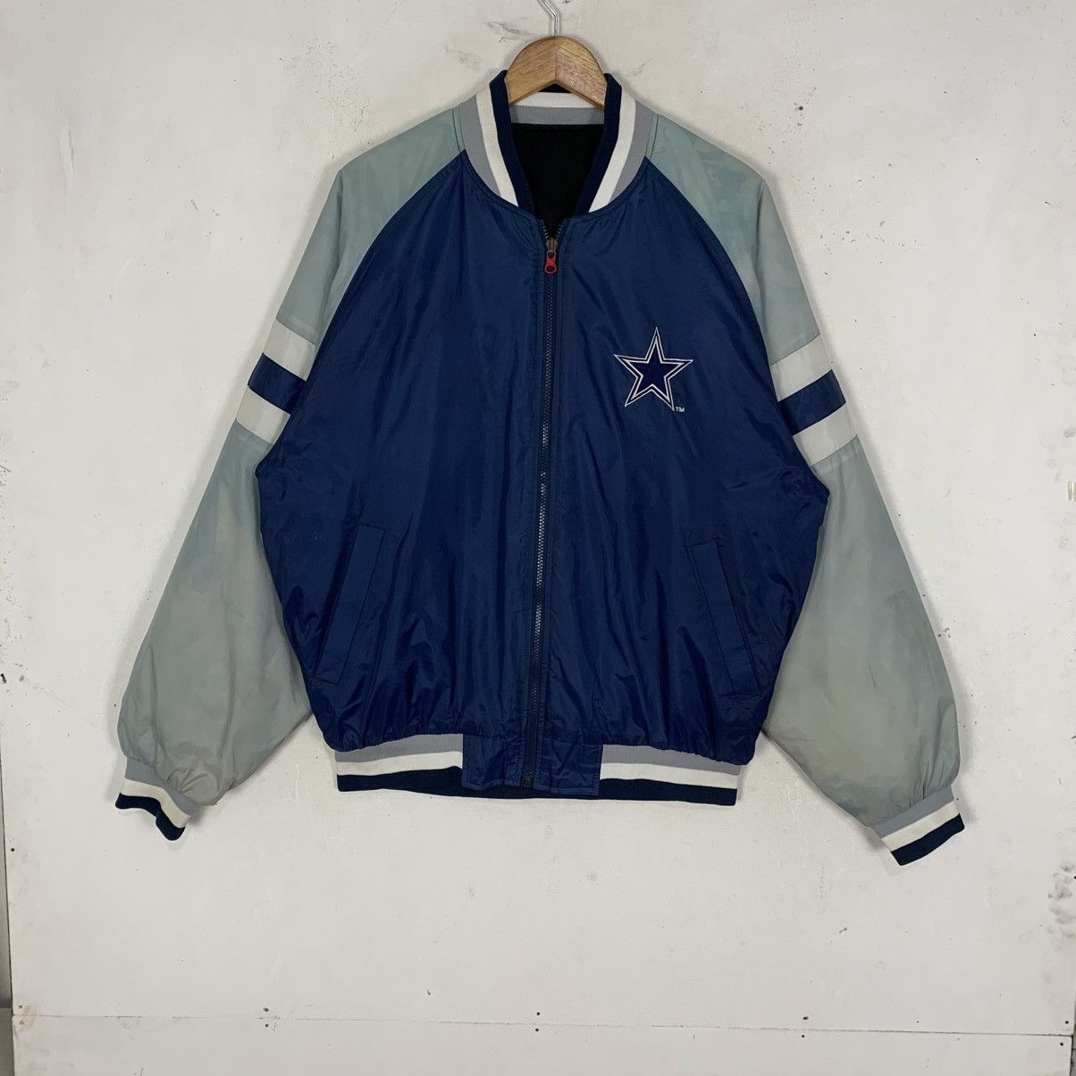 Jerzees vintage Jerzees Dallas Cowboys NFL reversible bomber jacket Size US L / EU 52-54 / 3 - 1 Thumbnail