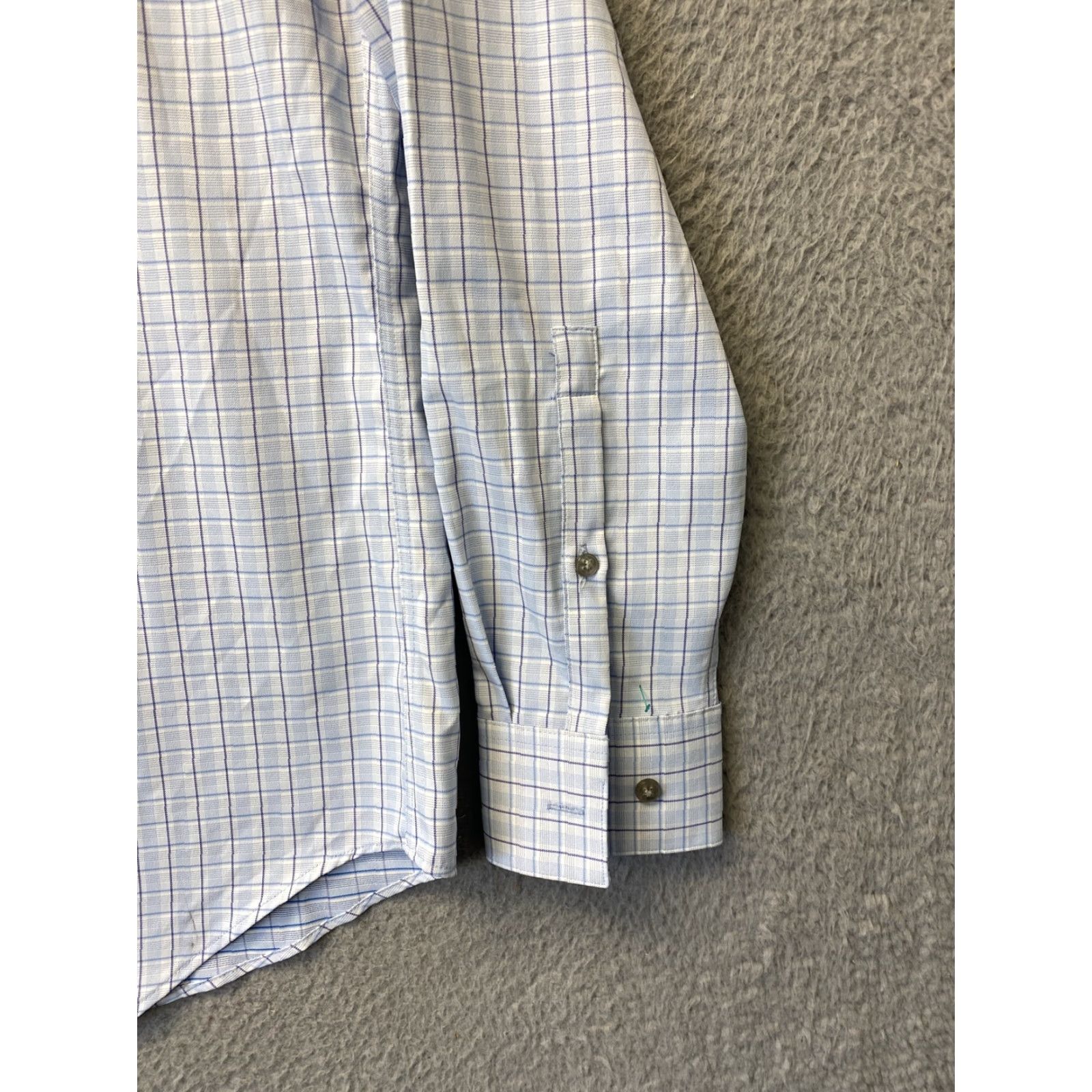 Calvin Klein Calvin Klein Shirt Men 15 1/2 32/33 Blue Check Slim Fit Button-Up Long Sleeve Collared Easy Care Formal Size US M / EU 48-50 / 2 - 2 Thumbnail