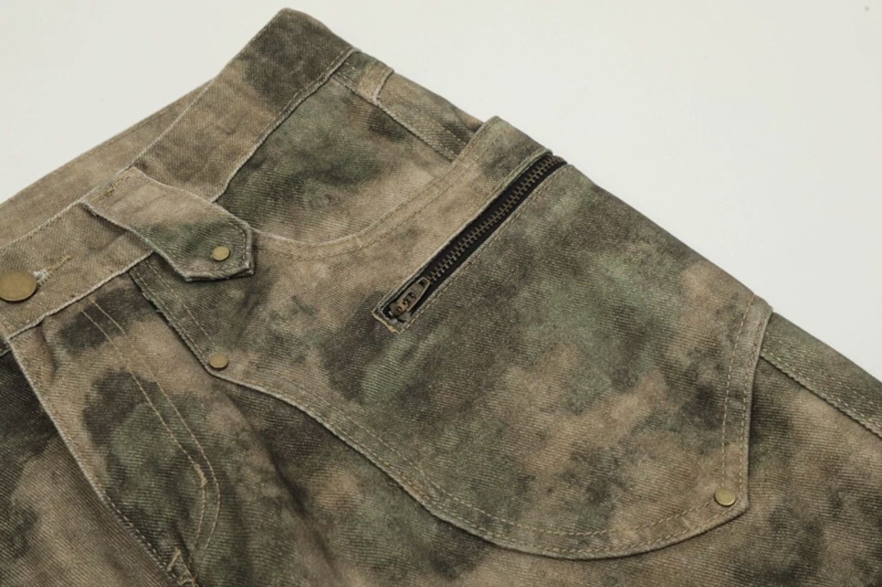 Japanese Brand × Vintage Avant garde punk camouflage pleated utility work pants Size US 28 / EU 44 - 7 Thumbnail