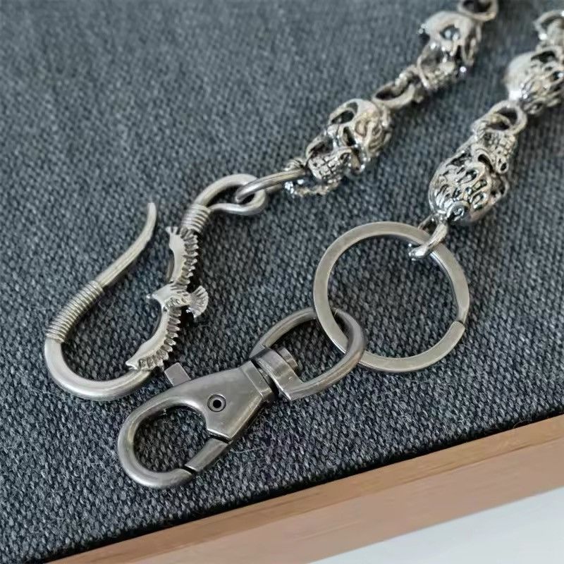Jewelry Punk Skull Charm Pants Chain Size ONE SIZE - 4 Thumbnail