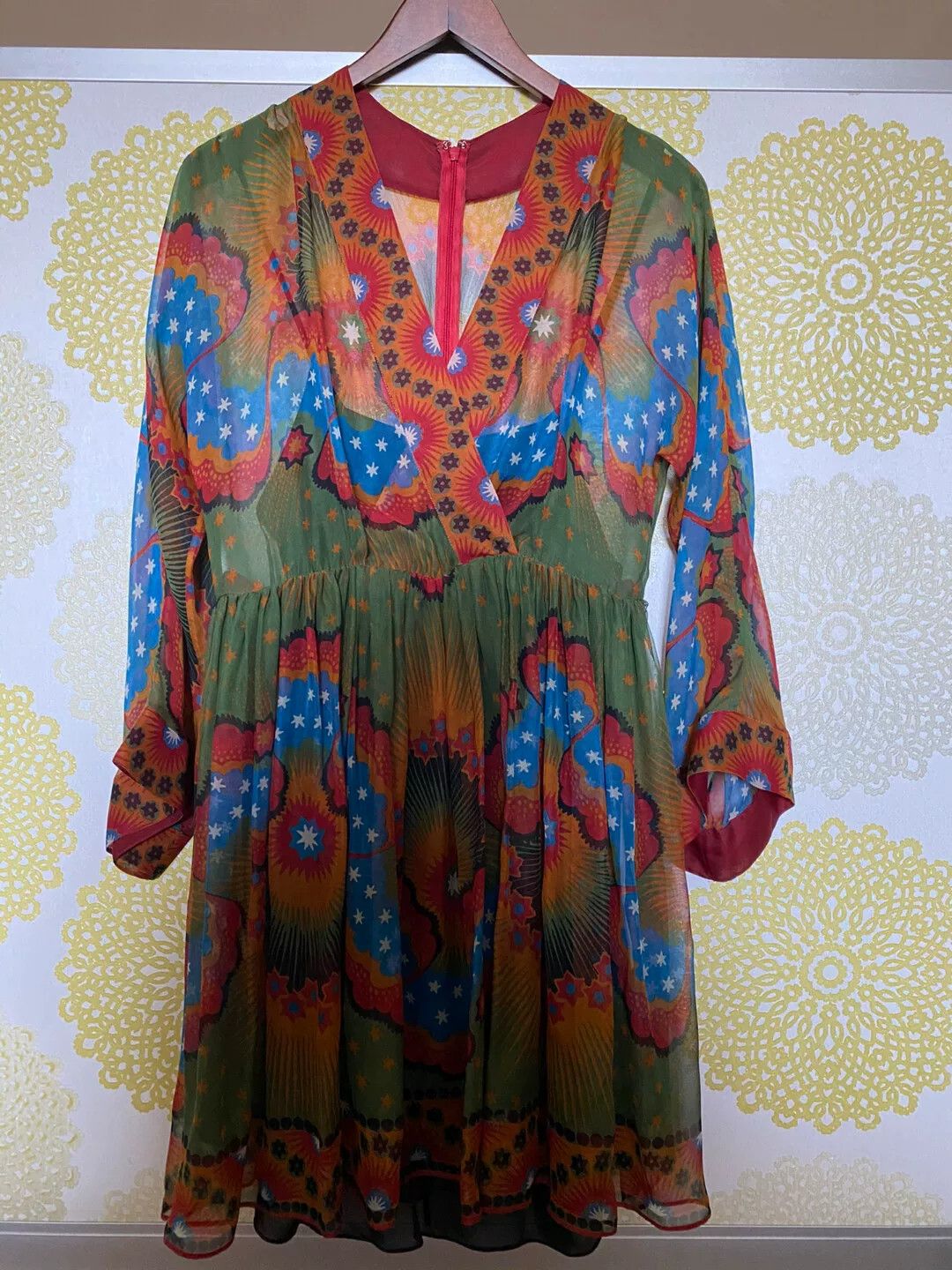 Valentino Printed Silk Dress