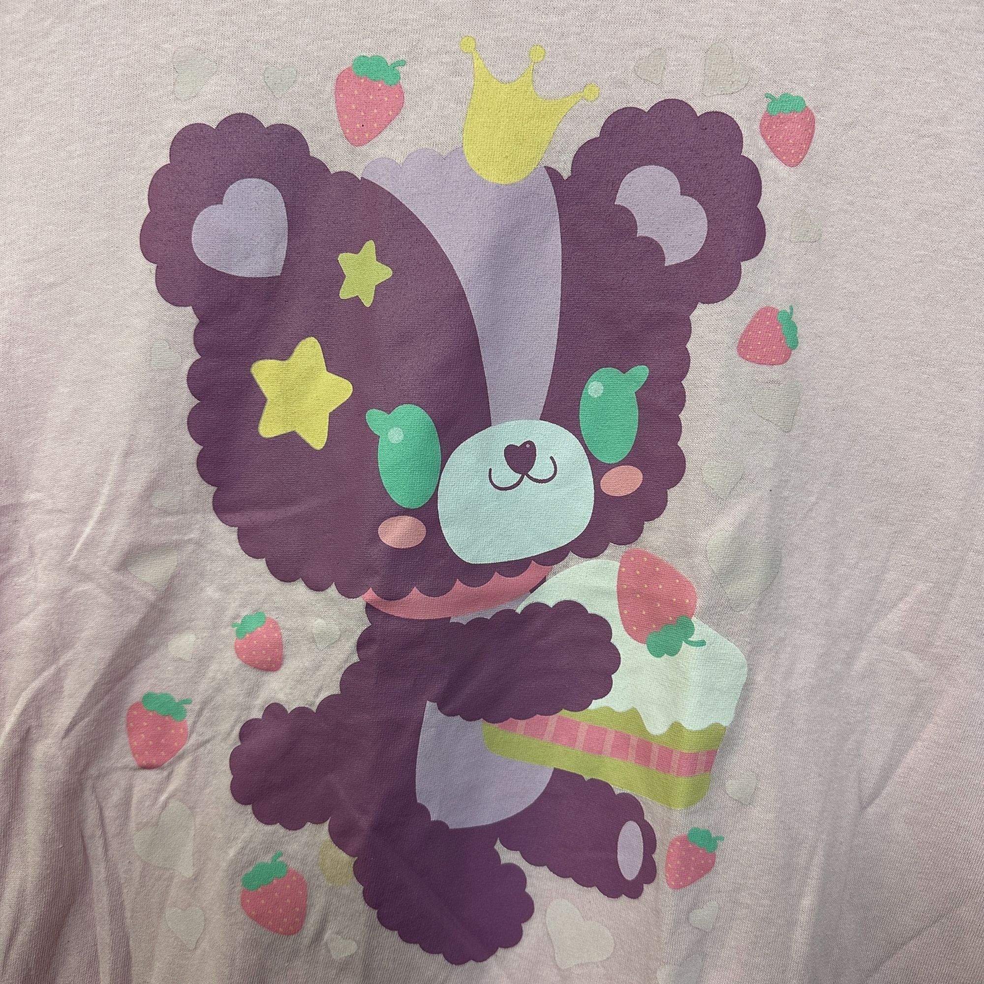 Other Kawaii Queen Teddy Strawberry Shortcake Black Matter Tee L Size L / US 10 / IT 46 - 2 Thumbnail