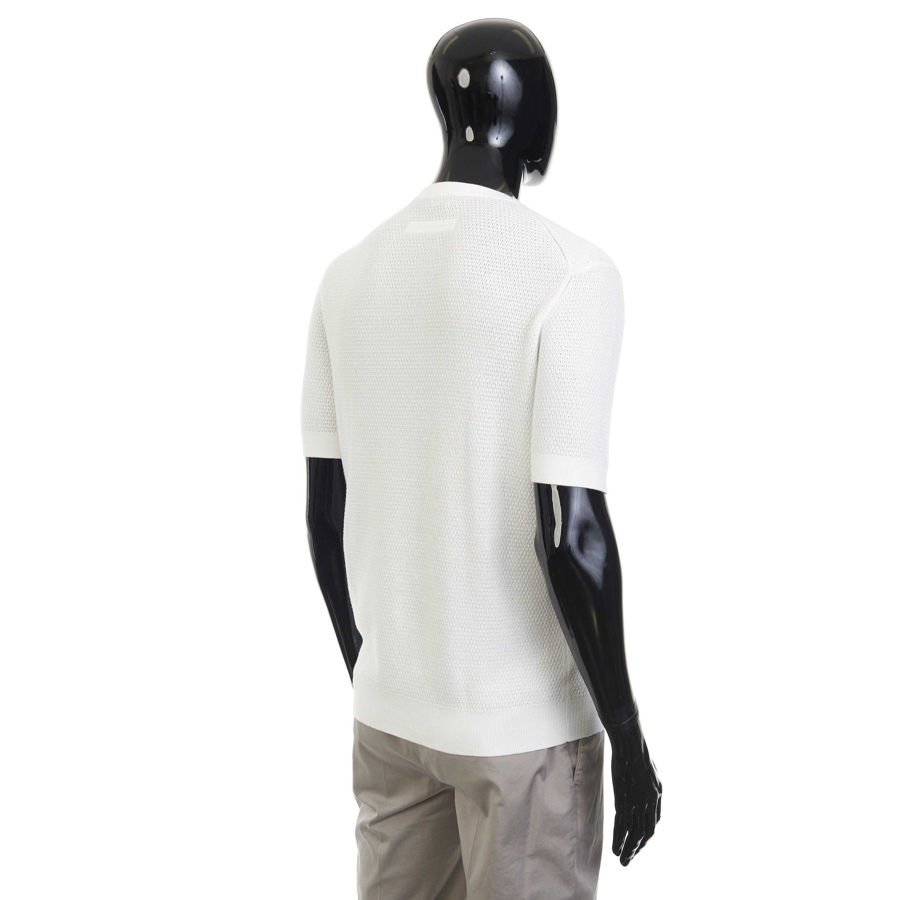 Ermenegildo Zegna White Premium Cotton Crewneck Tshirt Size 60 Size US XXL / EU 58 / 5 - 6 Thumbnail